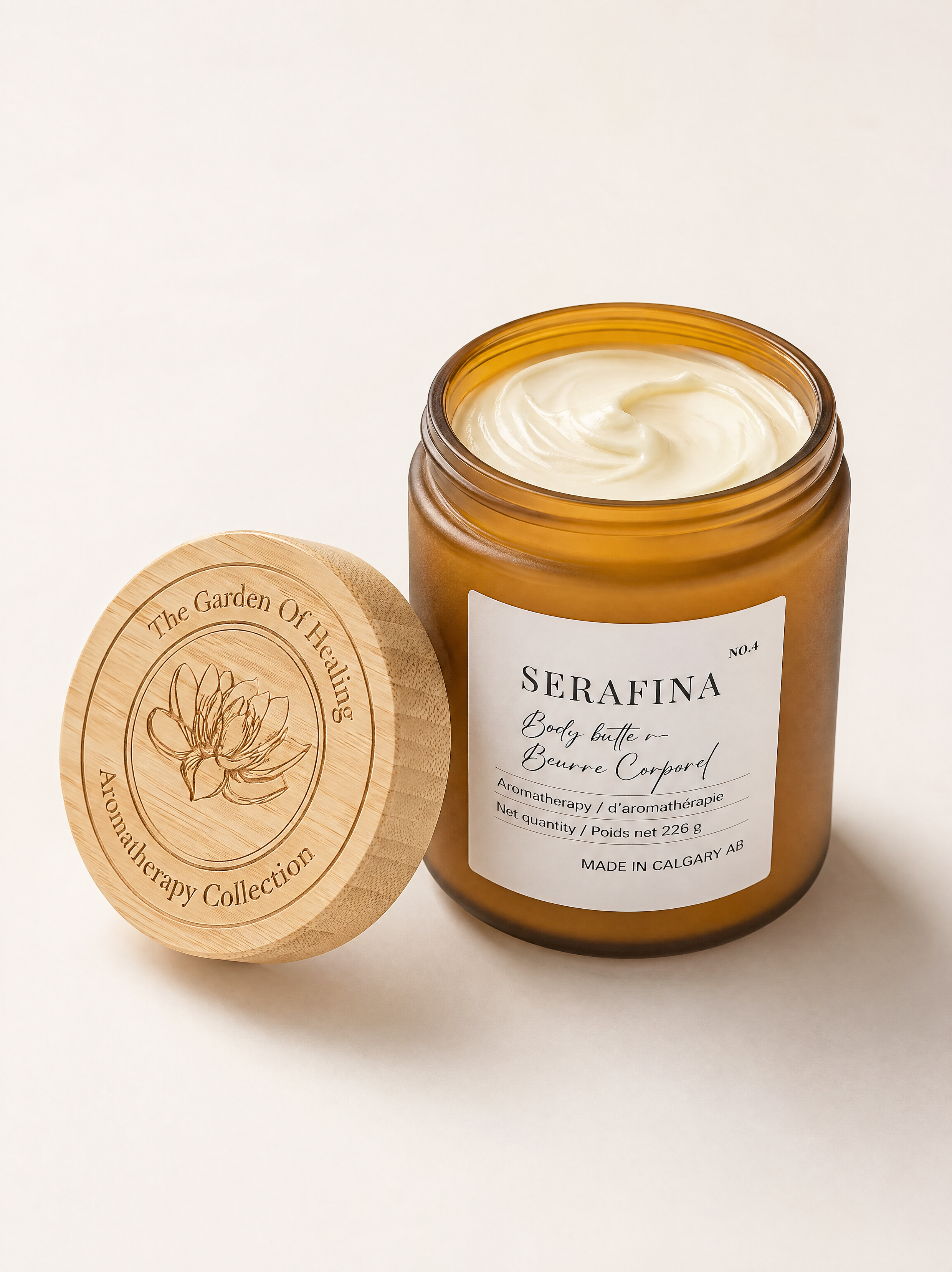 Discover Serafina: a waterless, clinical-grade body butter for high-performance women. Featuring Organic Shea, Lemon, Jasmine, and Cocoa. Formulated by a Certified Clinical Aromatherapist.