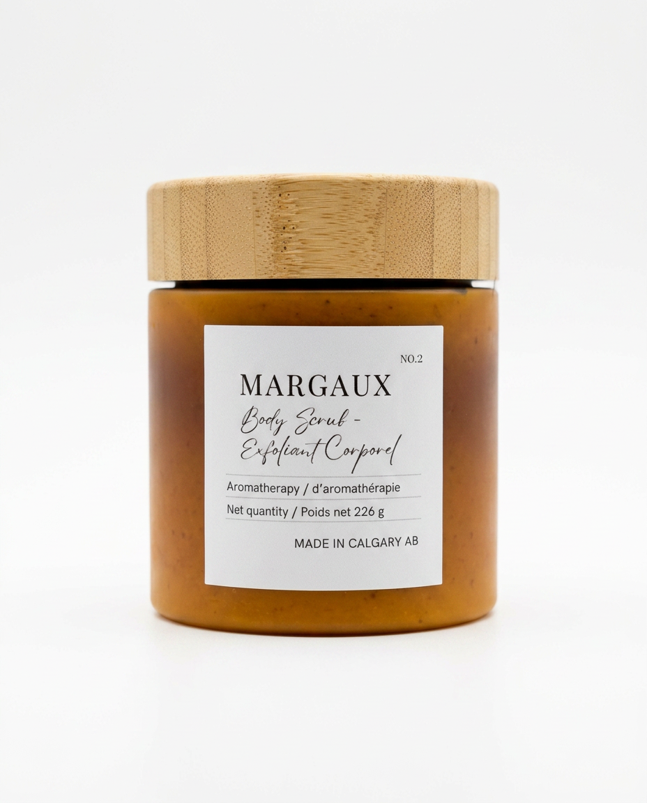 Margaux Body Milk Scrub by Garden of Healing - A bright Grapefruit and Jasmine apricot shell exfoliant for morning momentum and clarity.