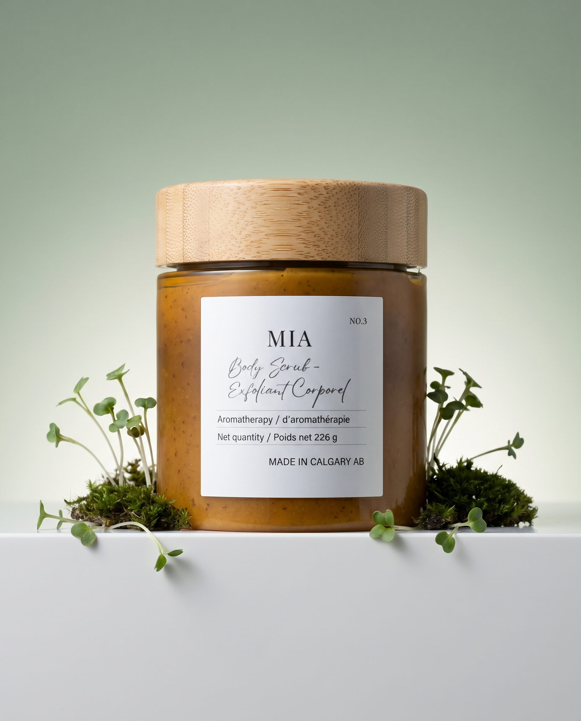 Mia Body Milk Scrub by Garden of Healing - A clinical-potency apricot shell exfoliant with Vanilla, Black Cherry, and Tropical Florals.