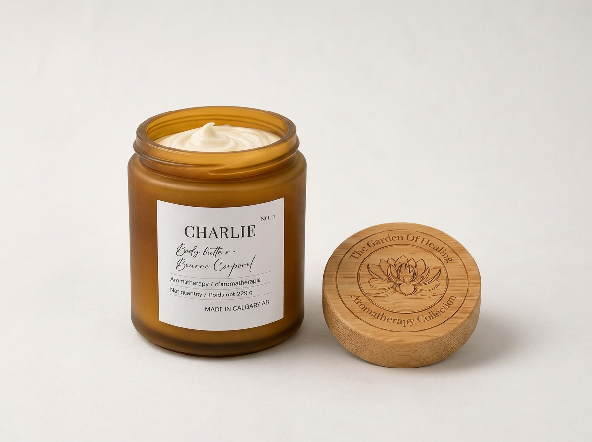 Charlie Body Butter is a clinically potent, anhydrous botanical treatment featuring a tropical‑fruity aromatic blend and nutrient‑rich super‑butters for deep hydration and a radiant finish.