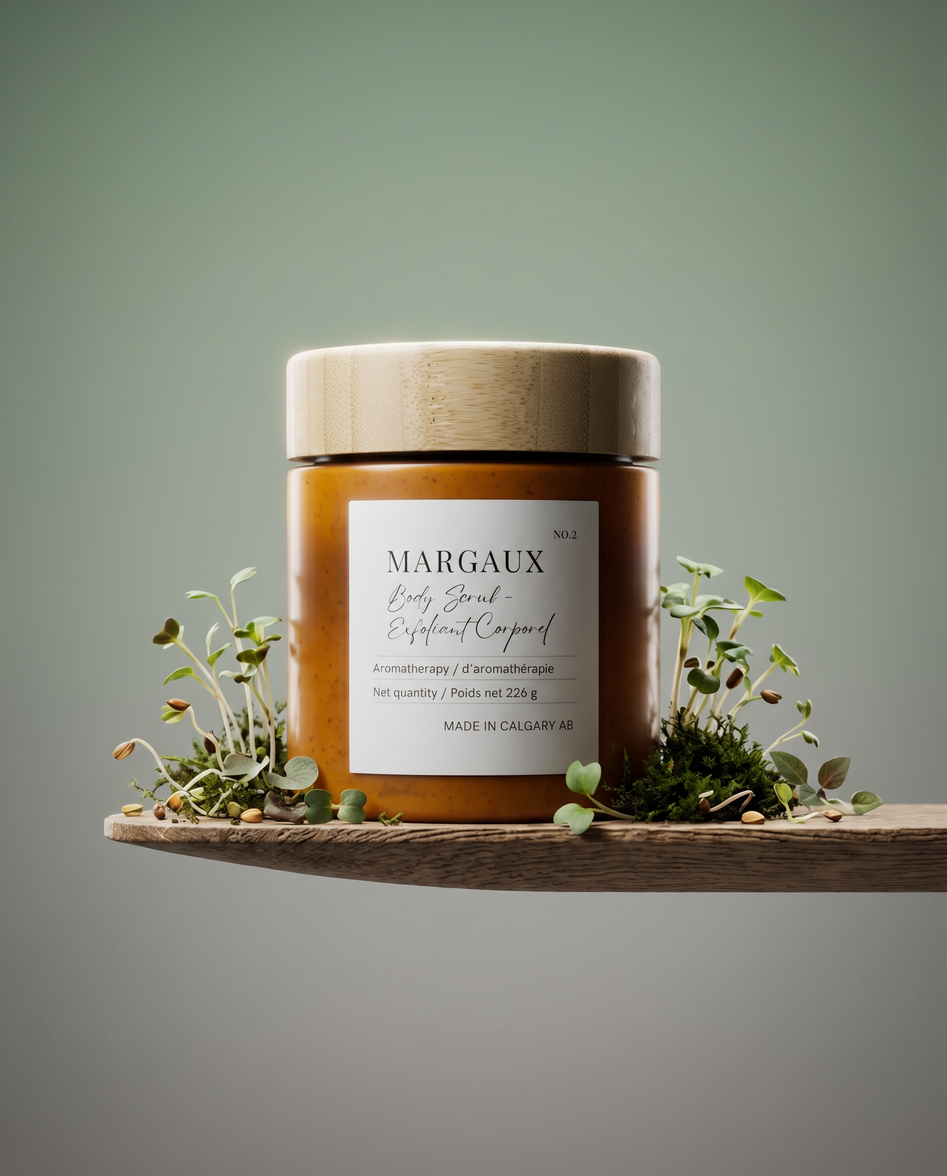 Margaux Body Milk Scrub by Garden of Healing - A bright Grapefruit and Jasmine apricot shell exfoliant for morning momentum and clarity.