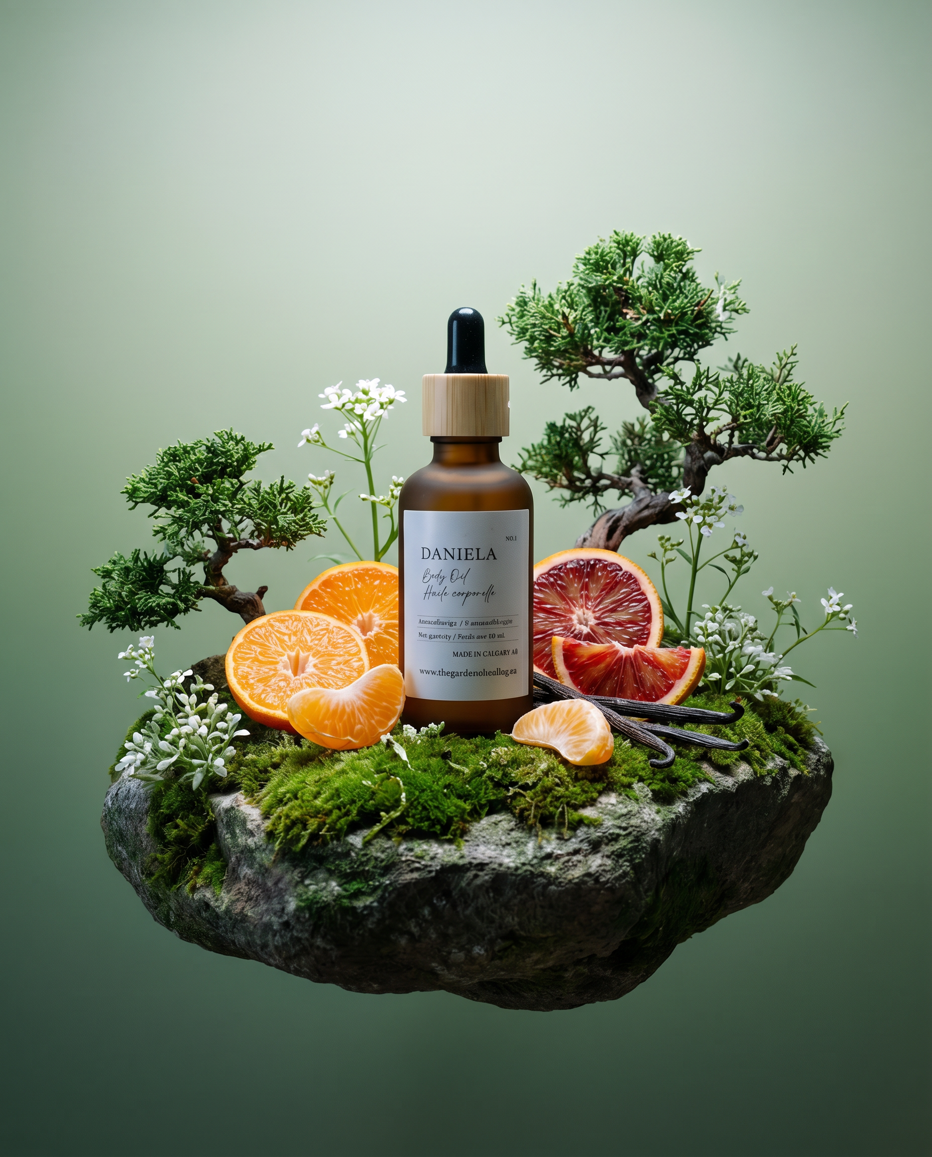 Daniela body oil, pineapple body oil, lilac body oil, sweet orange body oil, fruity floral body oil, hydrating body oil, natural scented body oil, luxurious moisturizer.