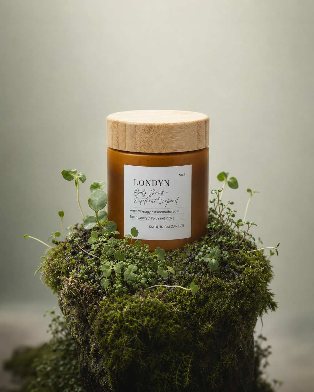 Londyn Body Milk Scrub by Garden of Healing - A prestigious Saffron and Sandalwood apricot shell exfoliant for commanding presence.