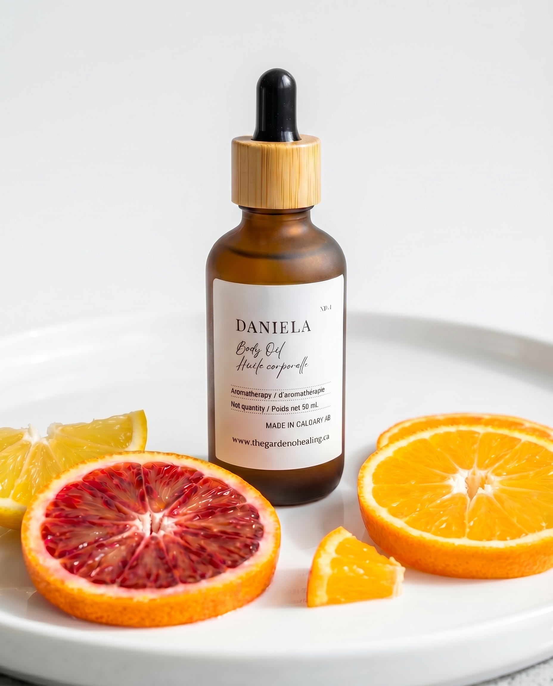 Daniela body oil, pineapple body oil, lilac body oil, sweet orange body oil, fruity floral body oil, hydrating body oil, natural scented body oil, luxurious moisturizer.