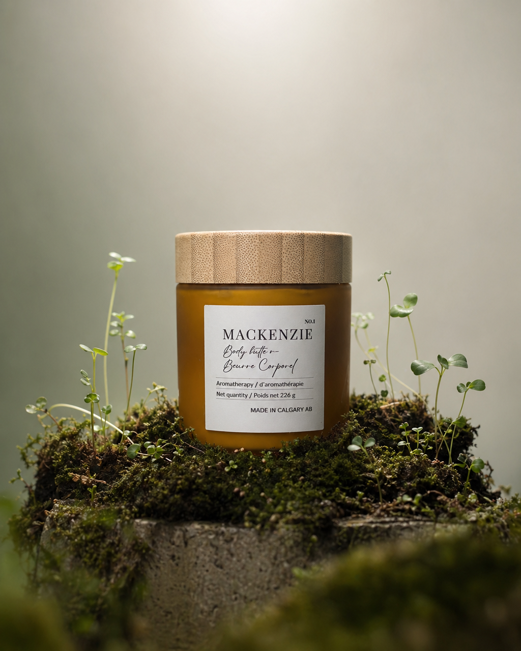 Experience Mackenzie: a waterless, clinical-grade body butter for high-performance women. Featuring Organic Shea, Mango, Papaya, and Jasmine. Formulated by a Certified Clinical Aromatherapist.
