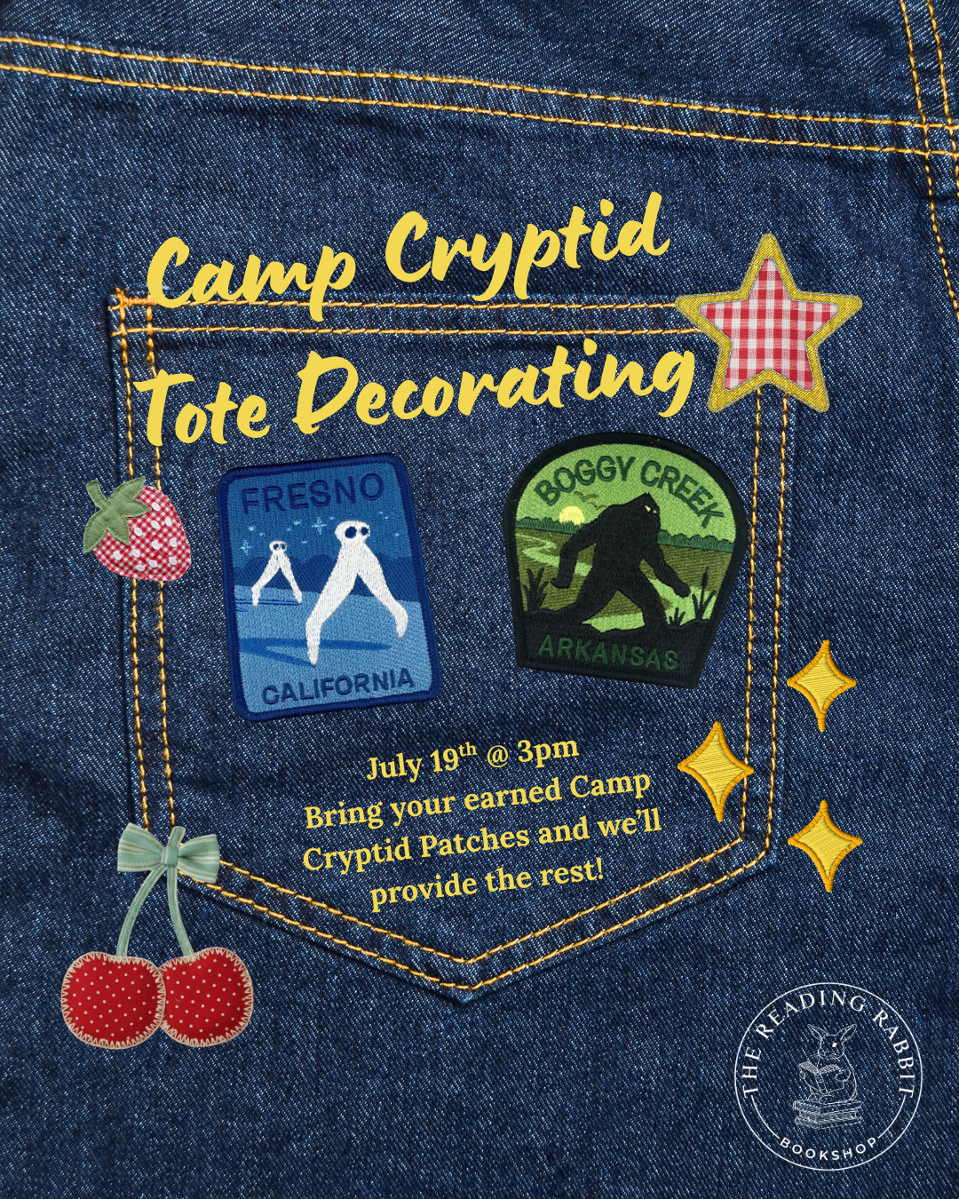 Camp Cryptid Tote Decorating