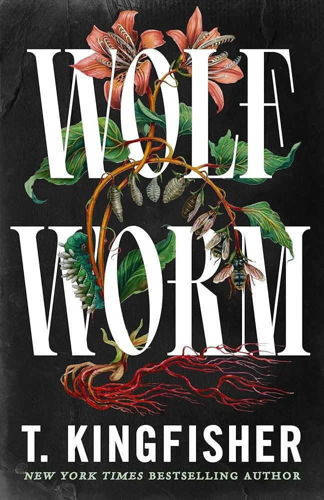 Book cover titled 'WILD VOYAGE' with an illustration of a flowering plant and a bee, authored by T. Kingfisher.