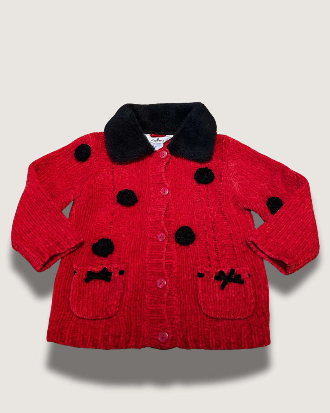 Vintage/Y2K Newberry (Ladybug) Knit Cardigan