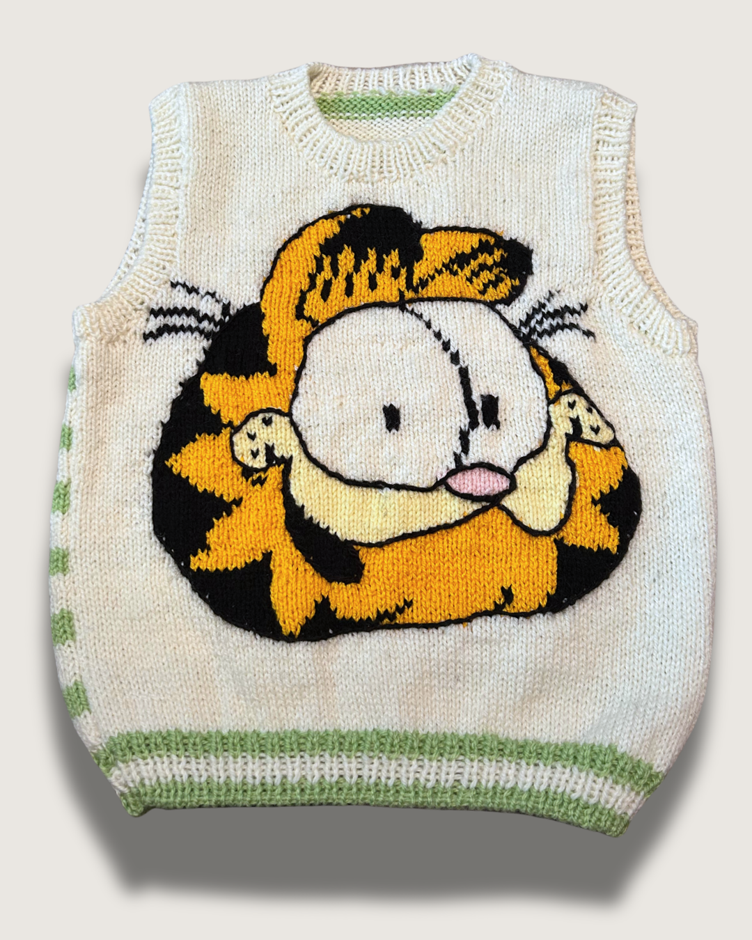 Vintage (Handmade) Garfield Knit Vest