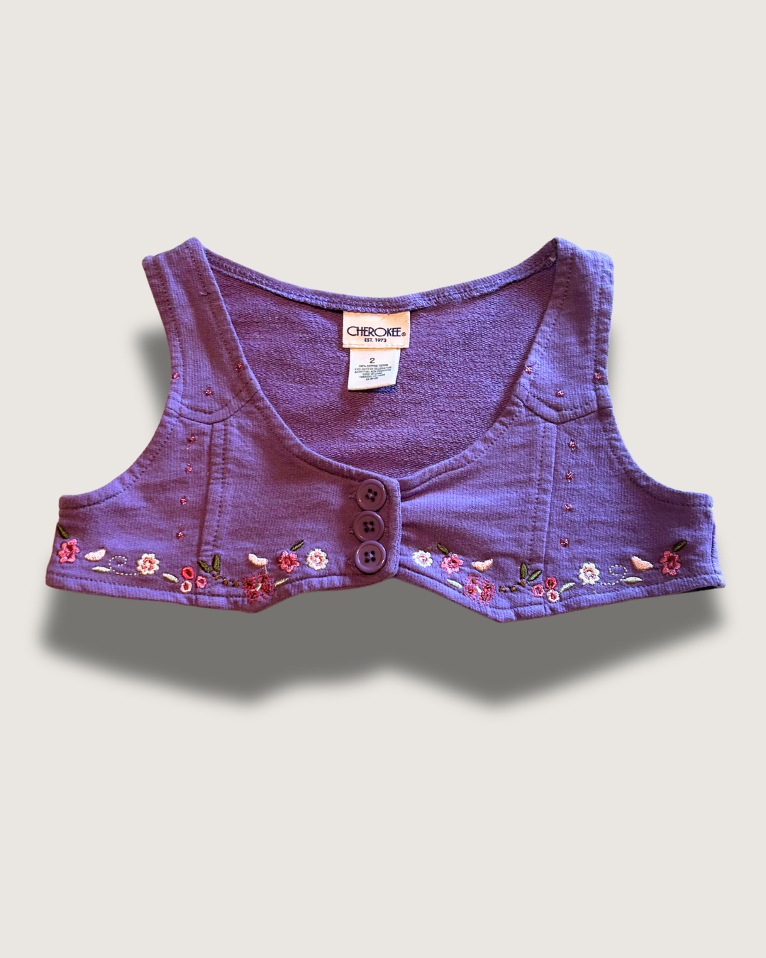 Vintage/Y2K Cherokee Cropped Vest