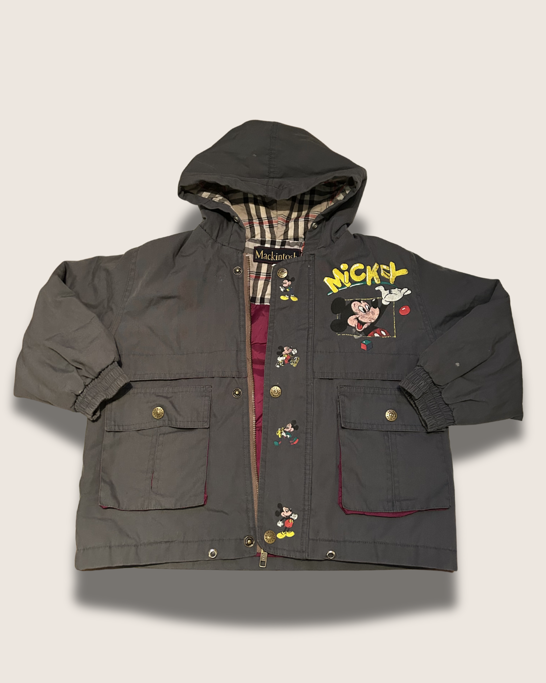 Vintage Macintosh Lined Jacket (Mickey Mouse)