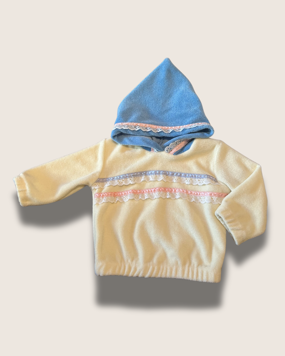 Vintage Kids' World Terrycloth/Lace Hoodie