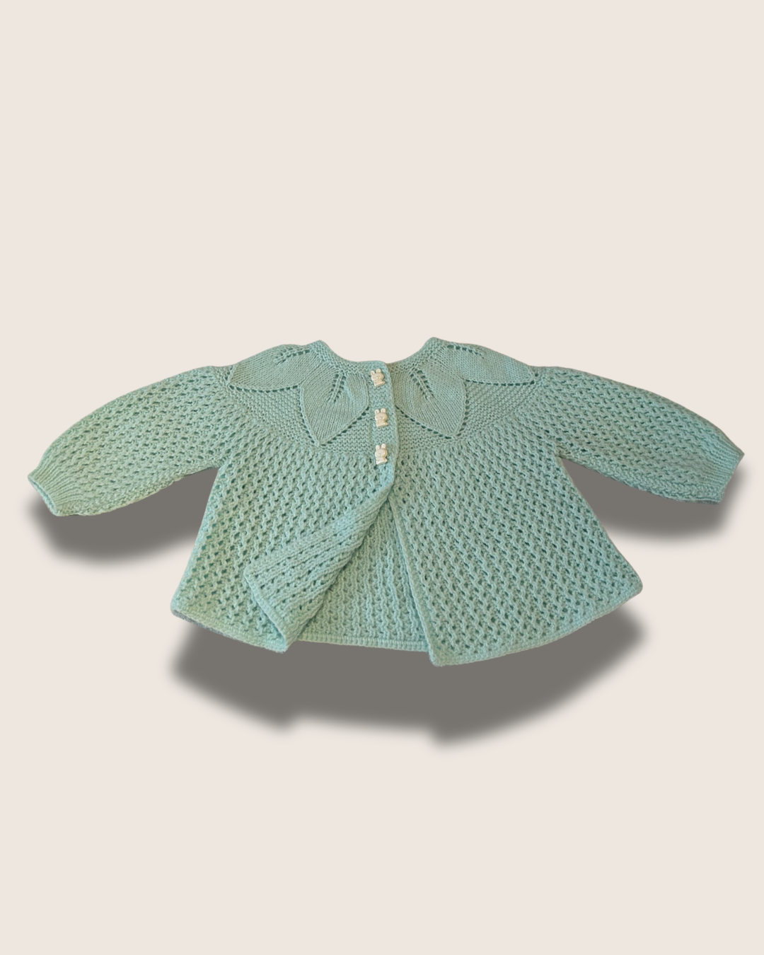 Vintage (Handmade) Knit Sweater (Teddy Buttons)