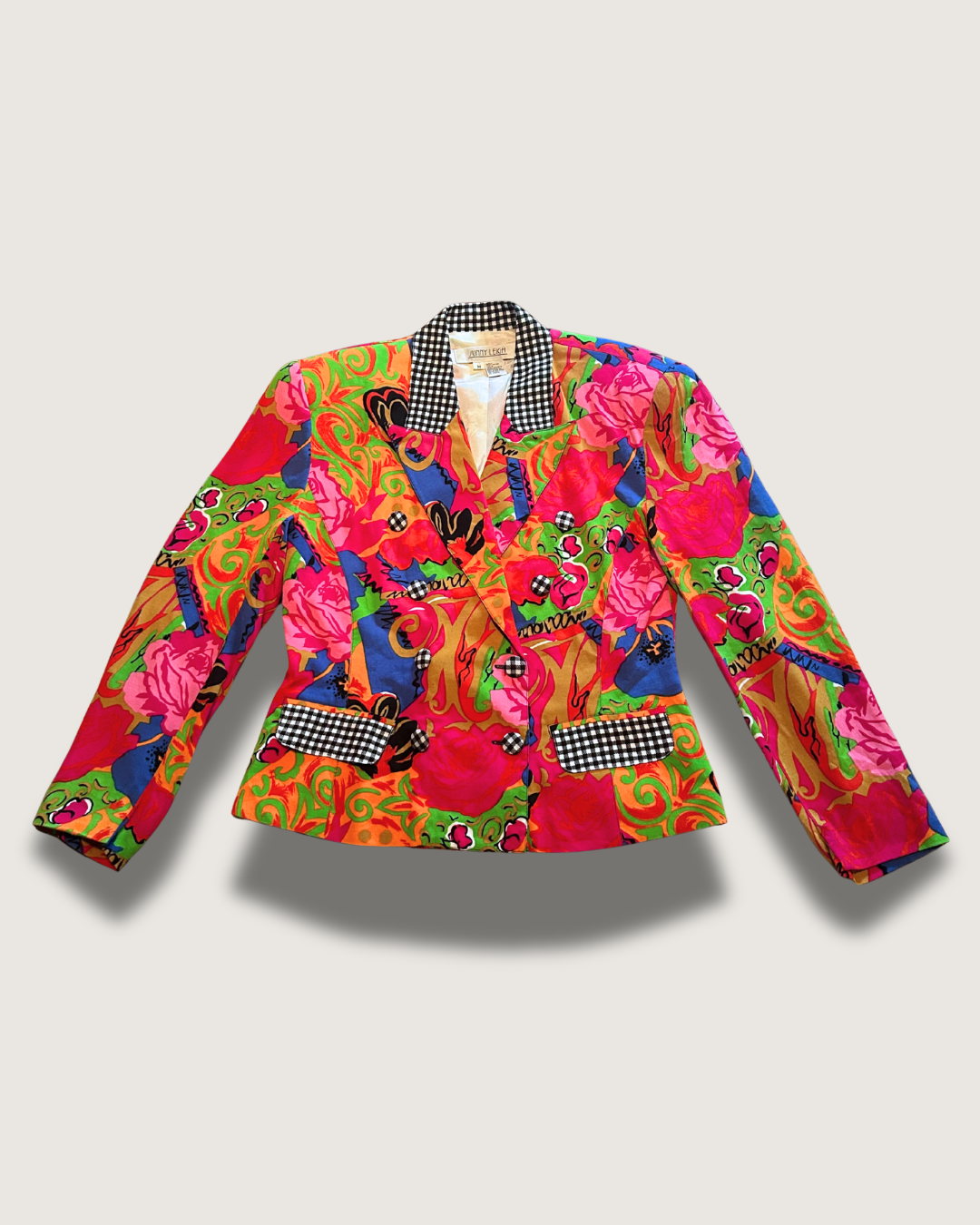 Vintage Sunny Leigh - Vibrant Blazer (With Shoulder Pads)