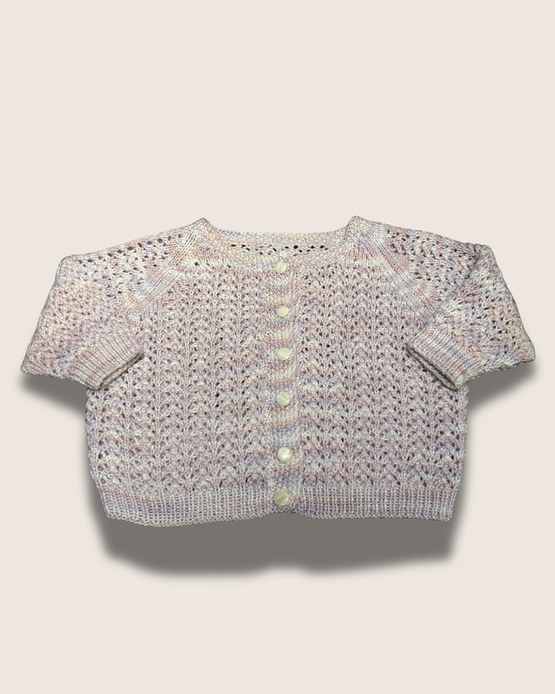 Vintage Handmade Knit Sweater (Pastels)