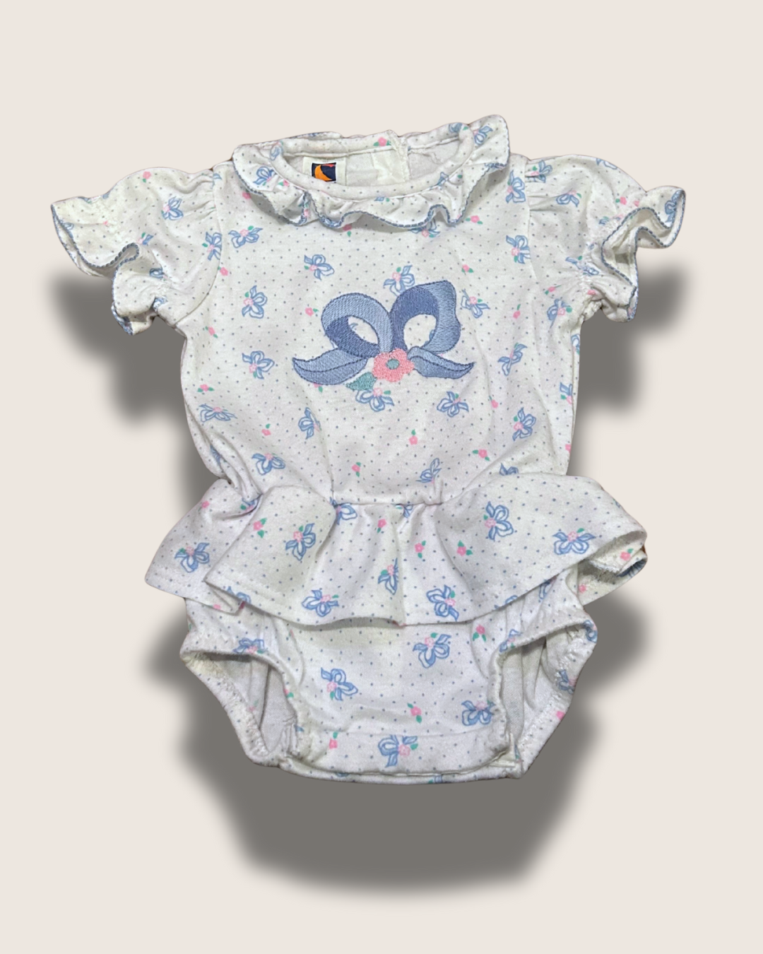 Vintage Carters Ruffle Bodysuit