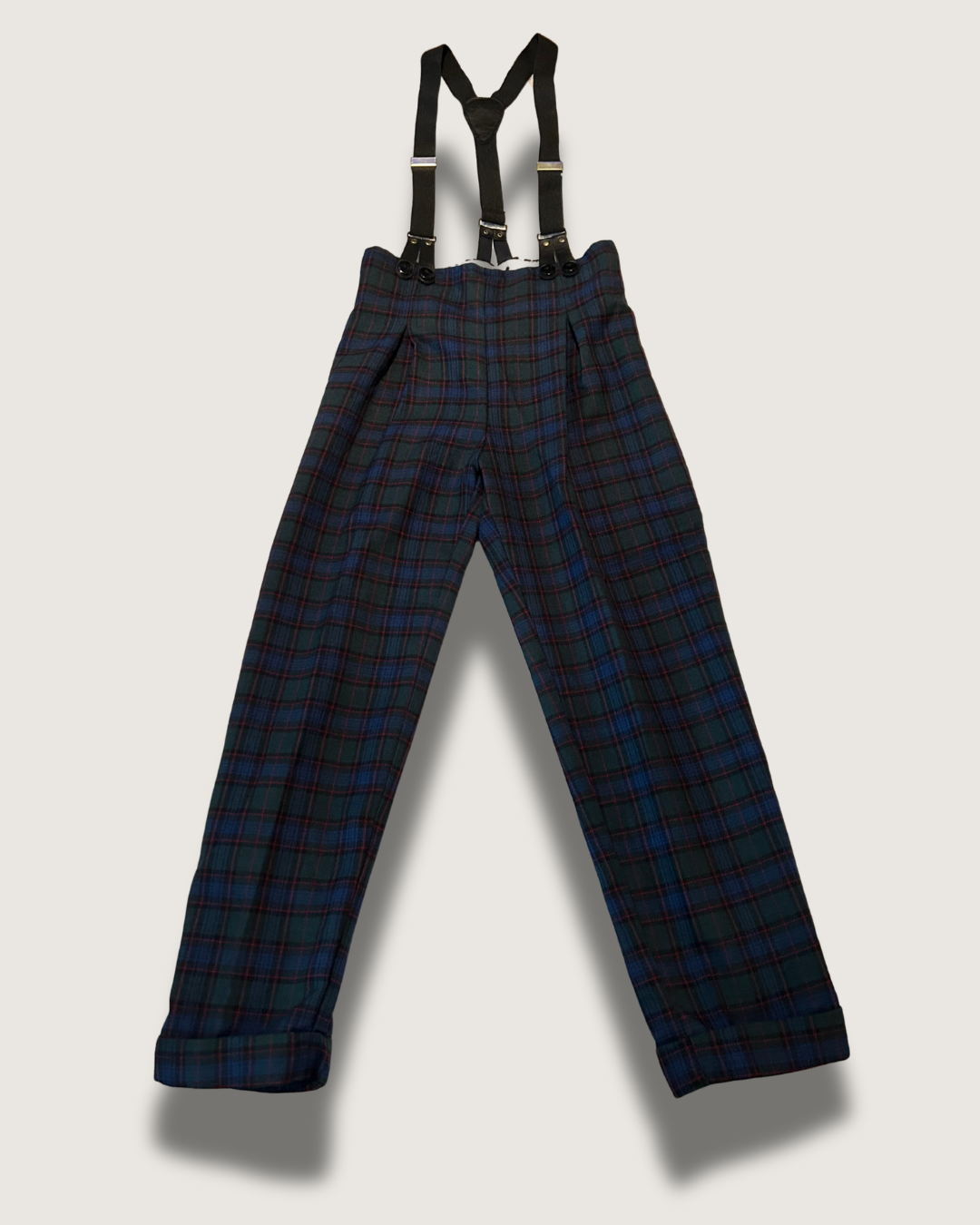 Vintage For Kids' Sake Pleated (Tartan) Pant with Suspenders