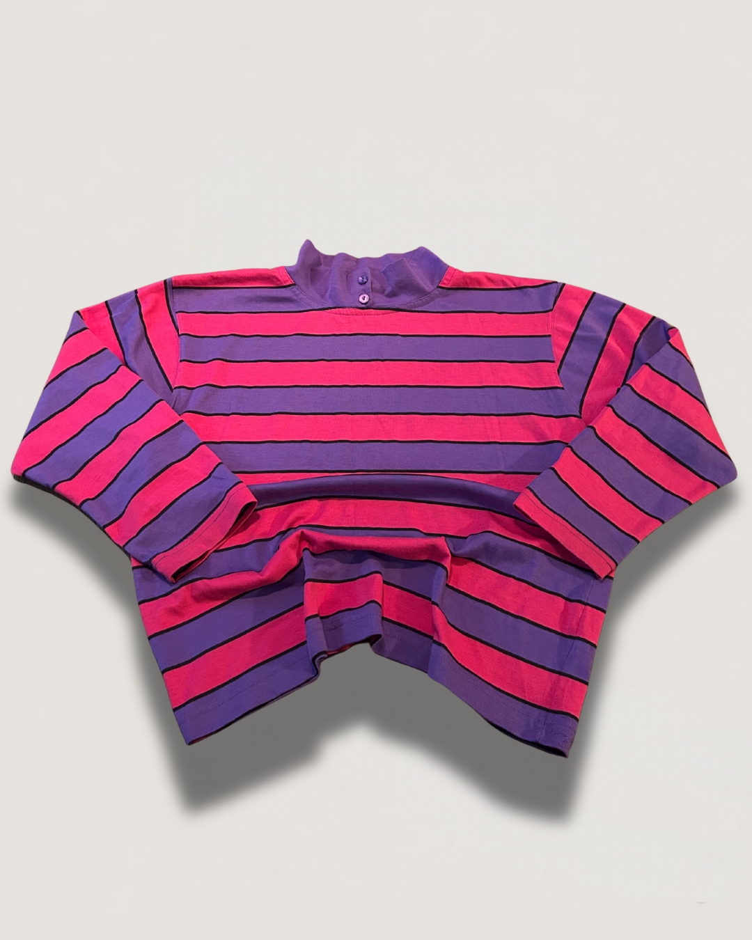 Vintage Mervyns (Color Circuit) Vibrant Stripe (3/4) Length T-Shirt