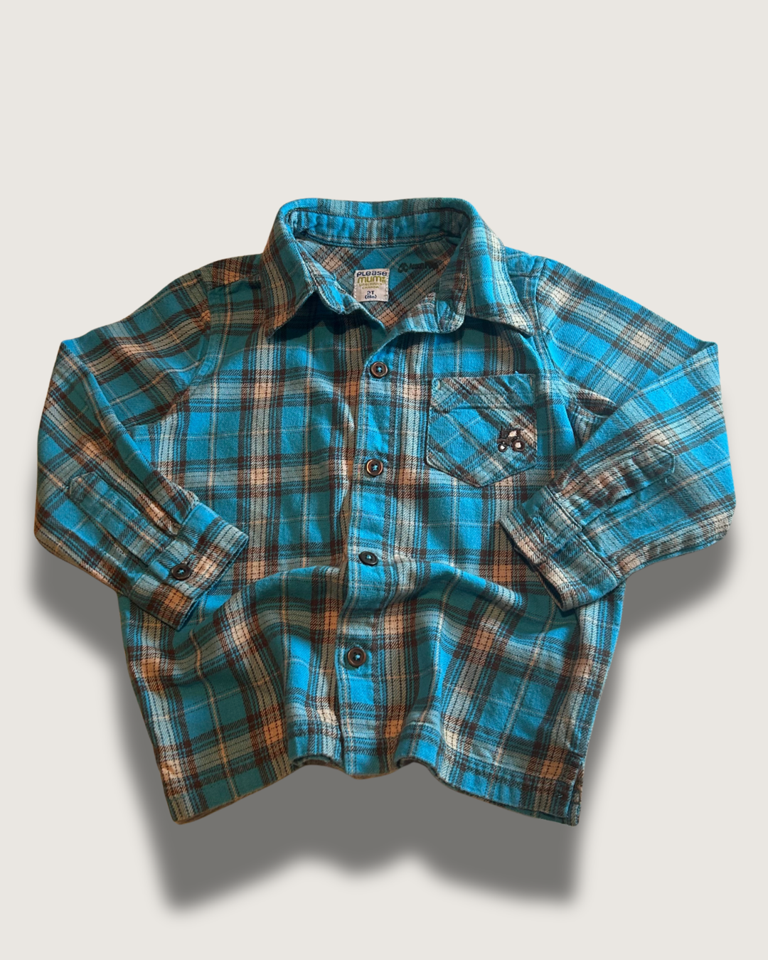 Vintage/Y2K Please Mum - Flannel (Button-Up) Long-Sleeve