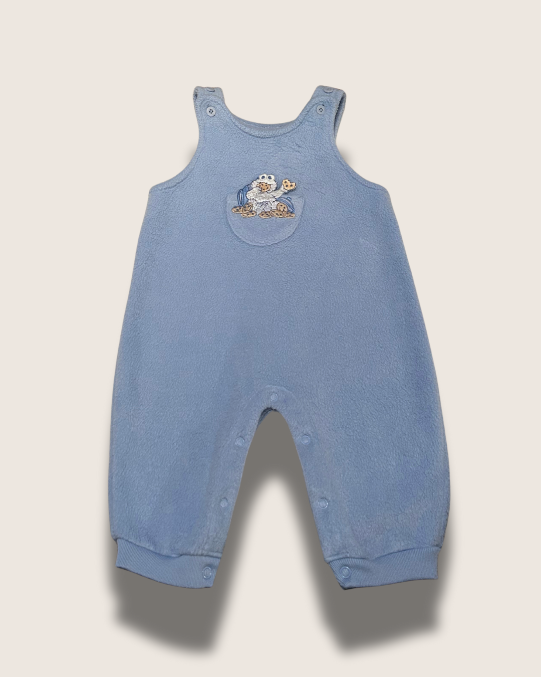 Vintage Sesame Street (Cookie Monster) - Fleece Overalls