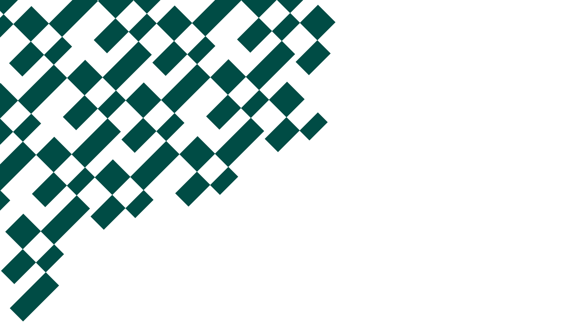 BMW Consultancy brand pattern design with dark teal squares and diamonds arranged diagonally on a black background.