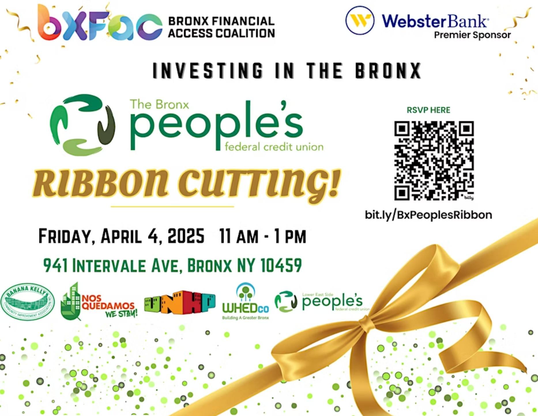 ✂️ Join Us for the Ribbon Cutting! 🎀

NIDC is proud to partner with Lower East Side People&rsquo;s Federal Credit Union (@lespeoplesfcu)!

With the opening of the Bronx People's FCU branch, NIDC clients and participants will be eligible for credit u
