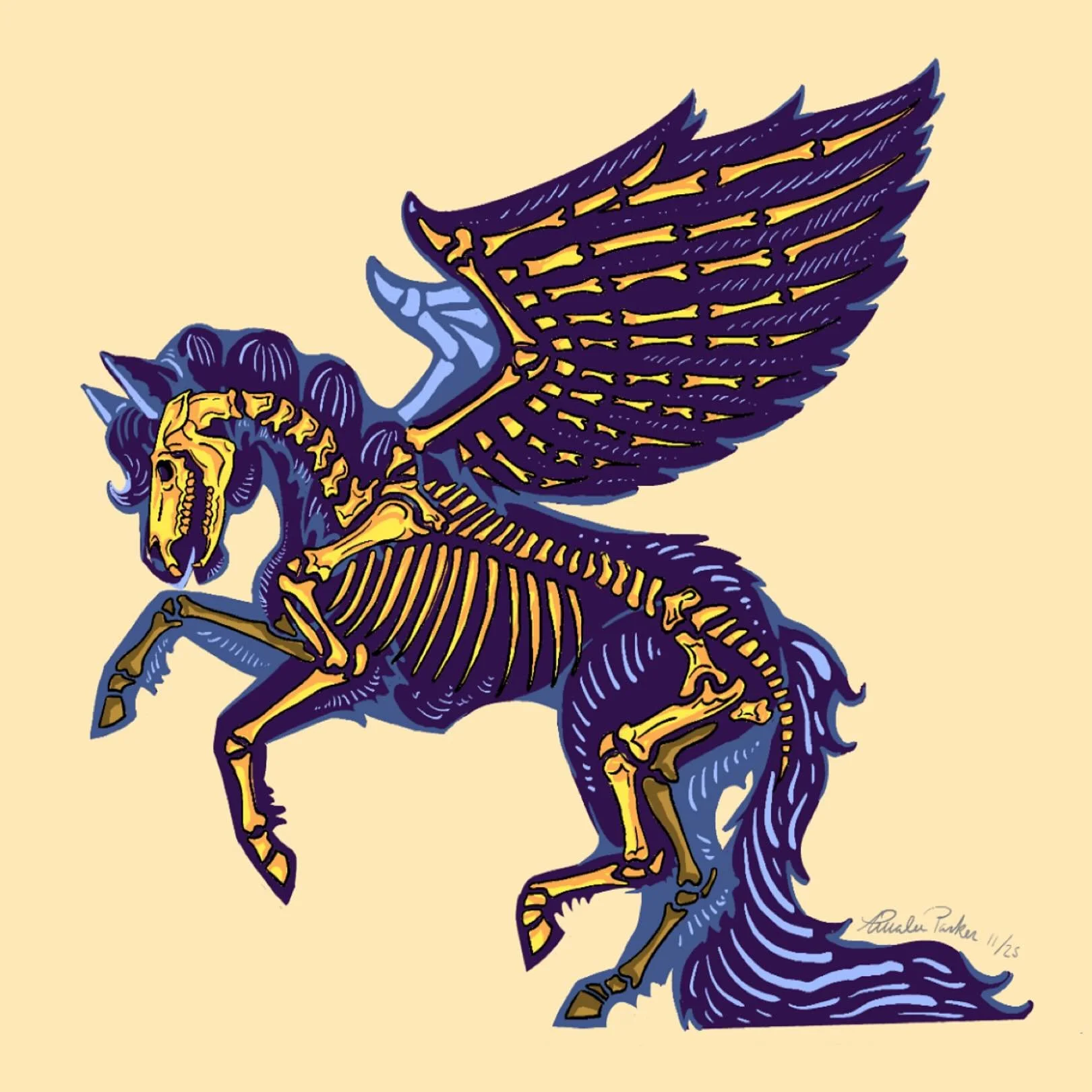 &ldquo;I am no bird, and no net ensnares me.&rdquo; - Jane Eyre

#pegasus #pegasusillustration #pegasusskeleton #janeeyre