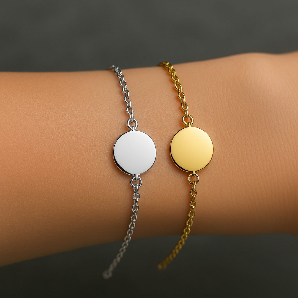 Circle Pendant Charm Bracelet