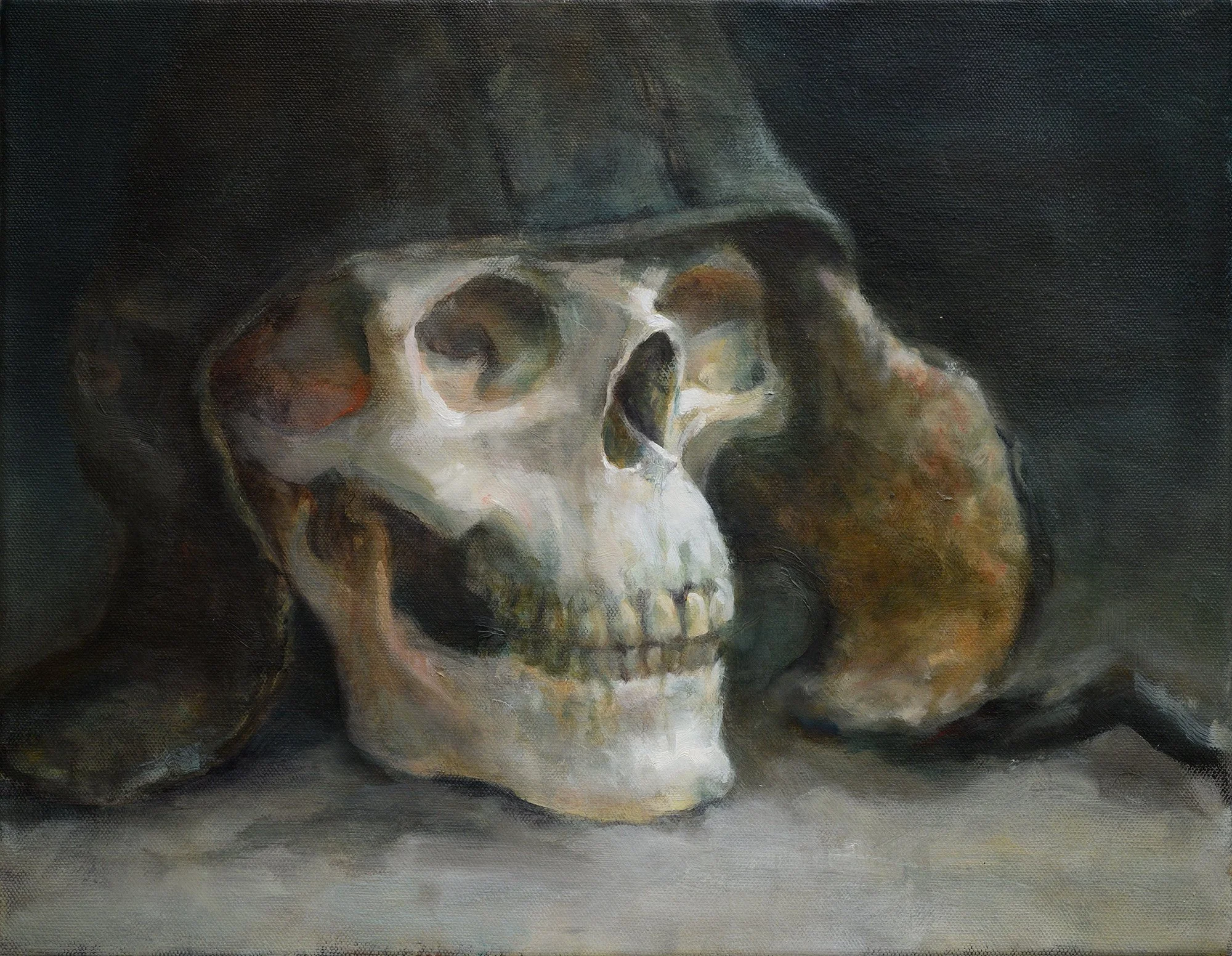 Skull with flying cap