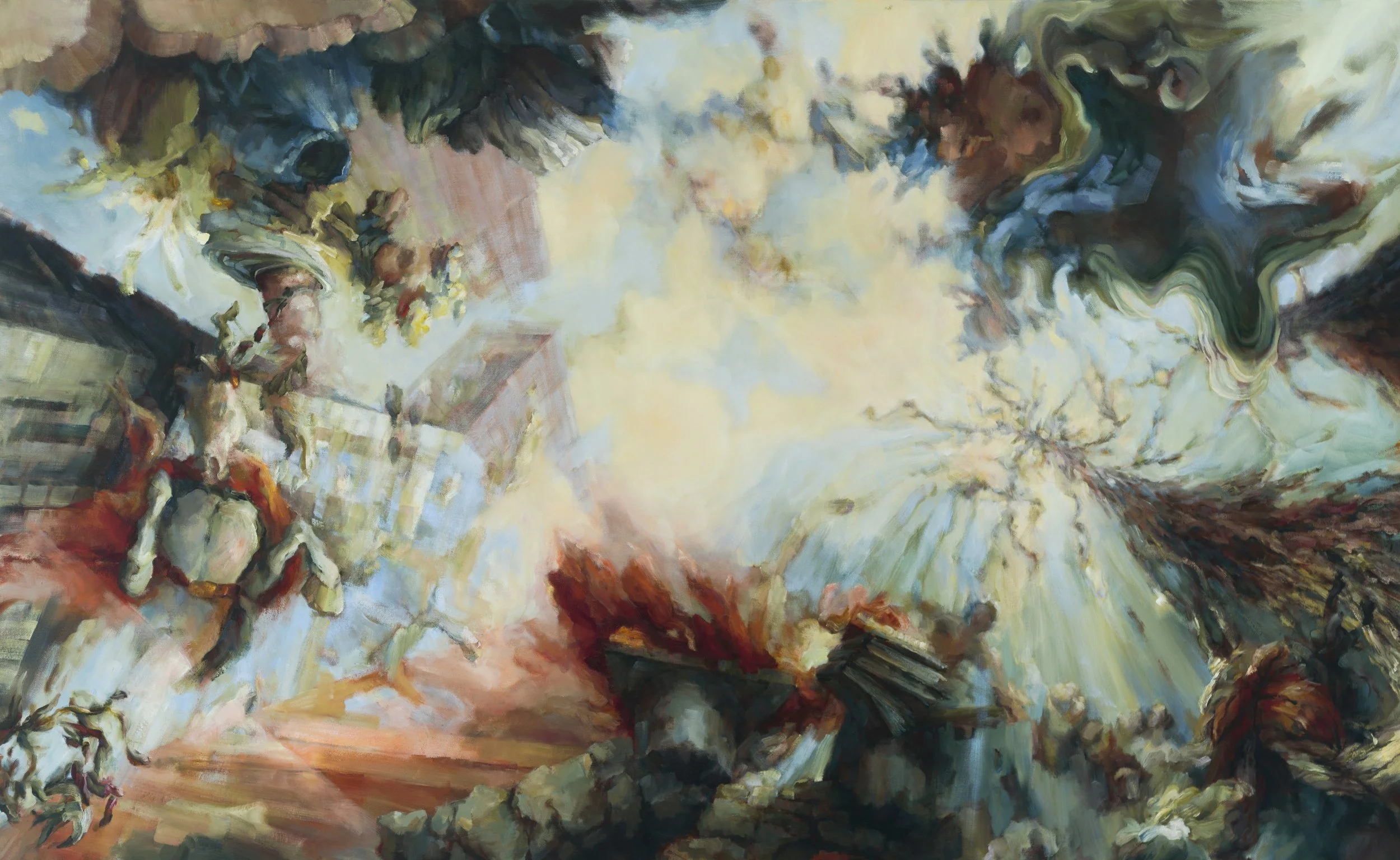 Looking up Oil on Canvas, 162 x120cm