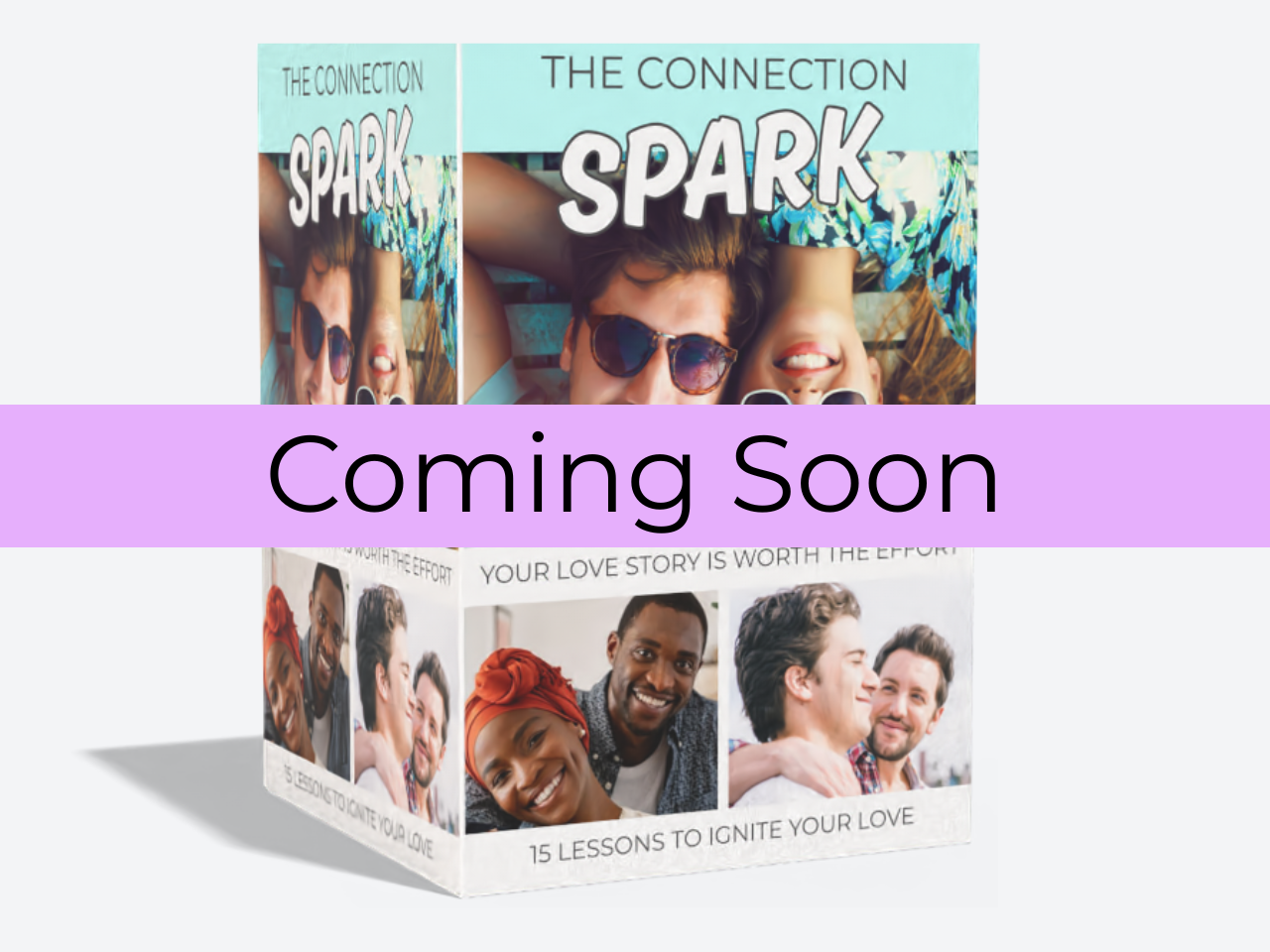 A close-up of a smiling woman and a man with their foreheads touching, showing affection.