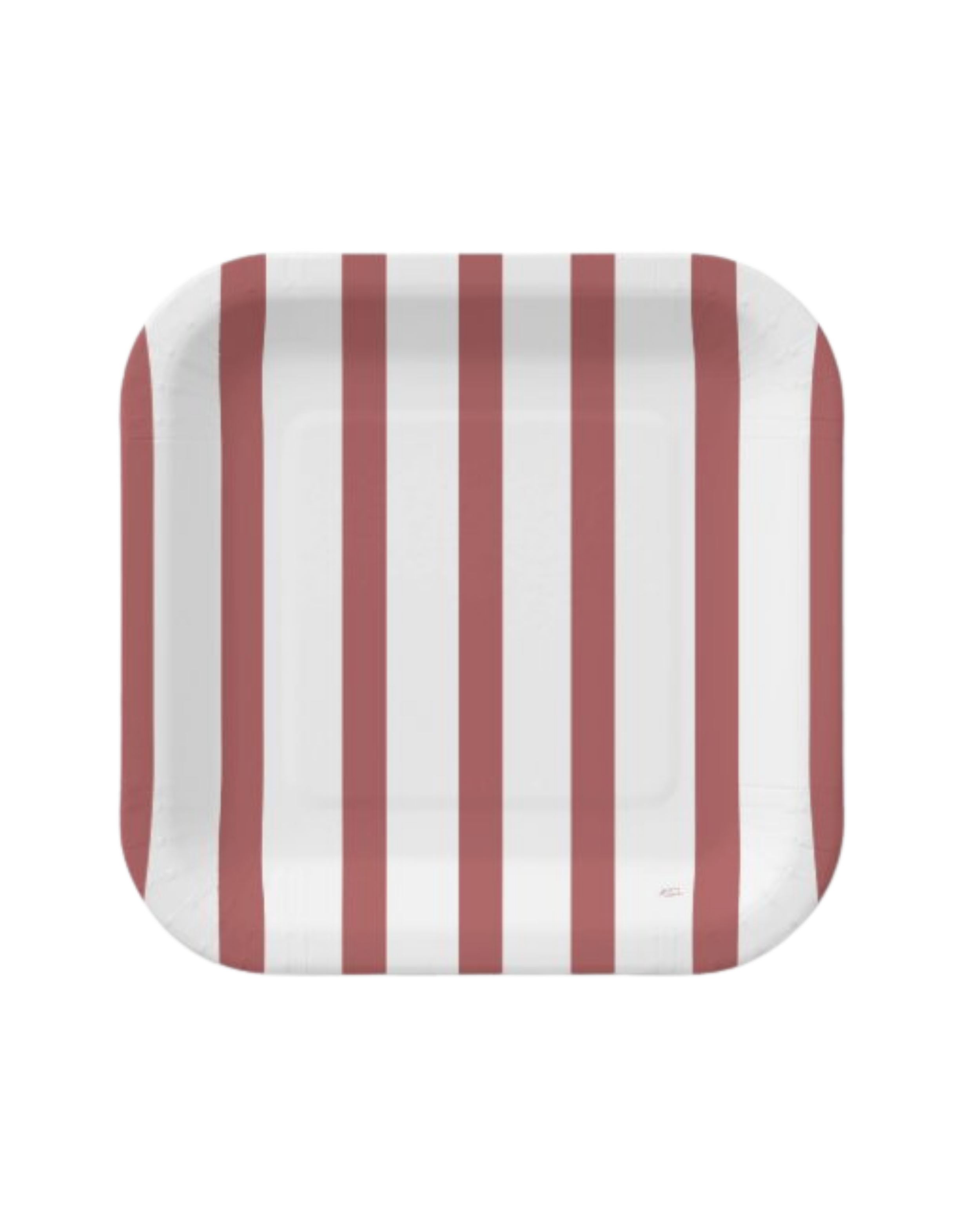 Red Stripe Paper Plate