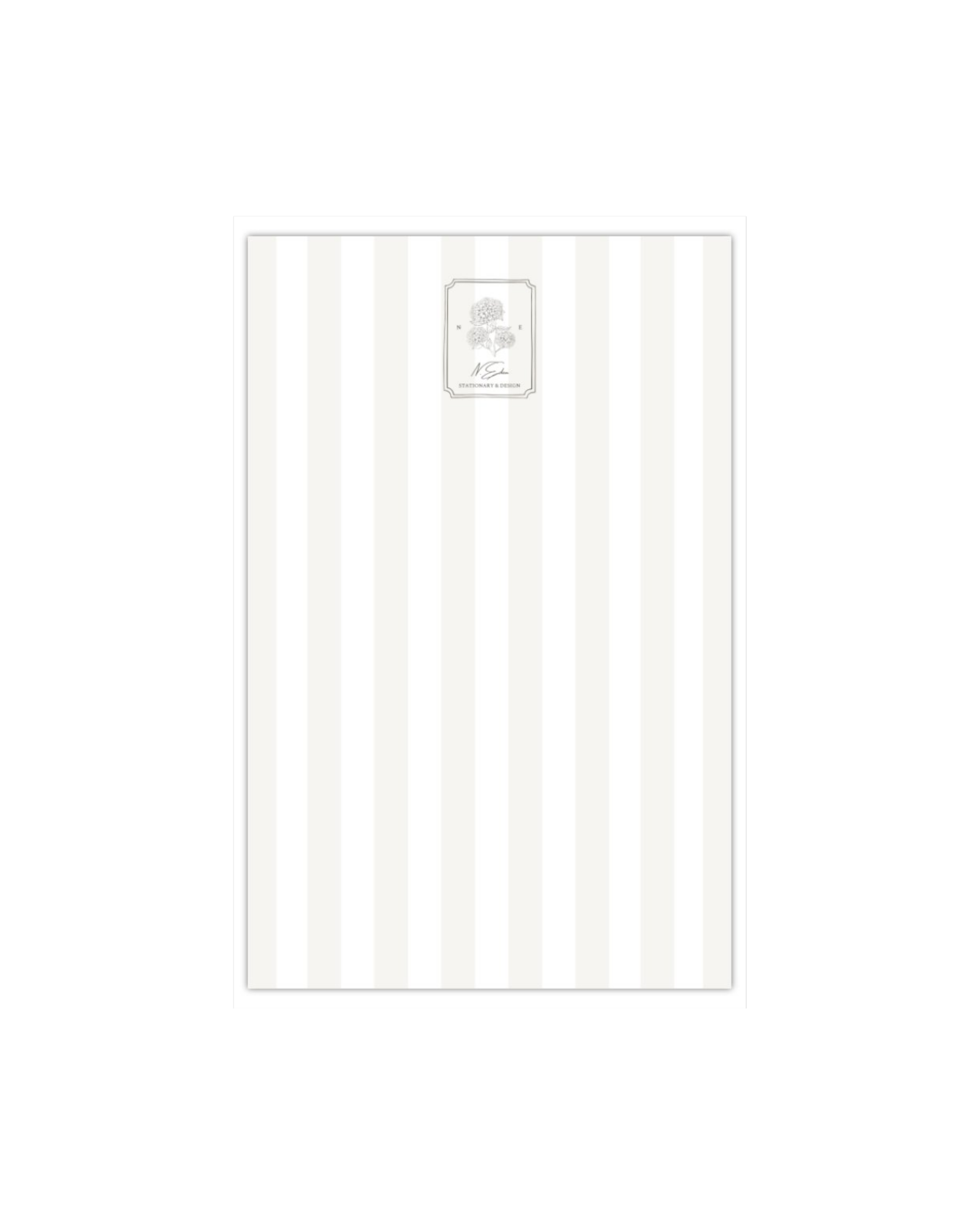 Classic Cream Stripe Notepad - Medium