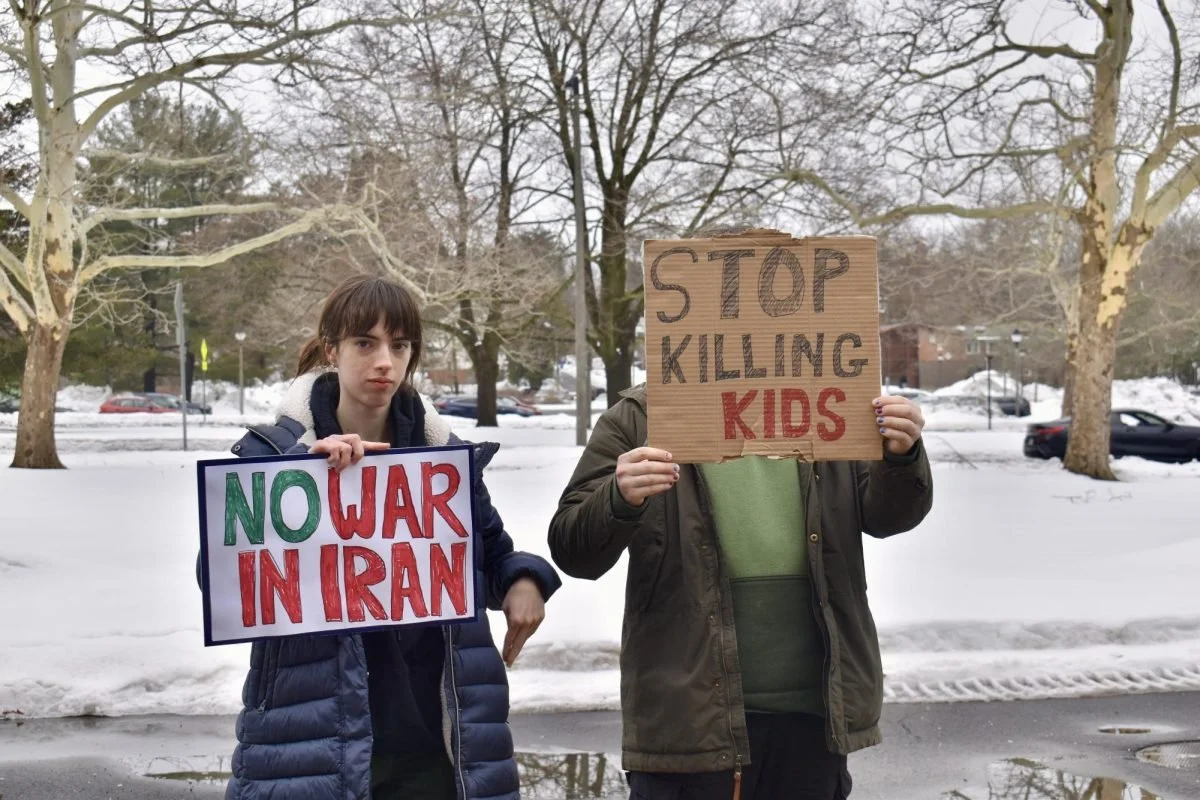 UMass Democrats hold protest opposing U.S. war in Iran