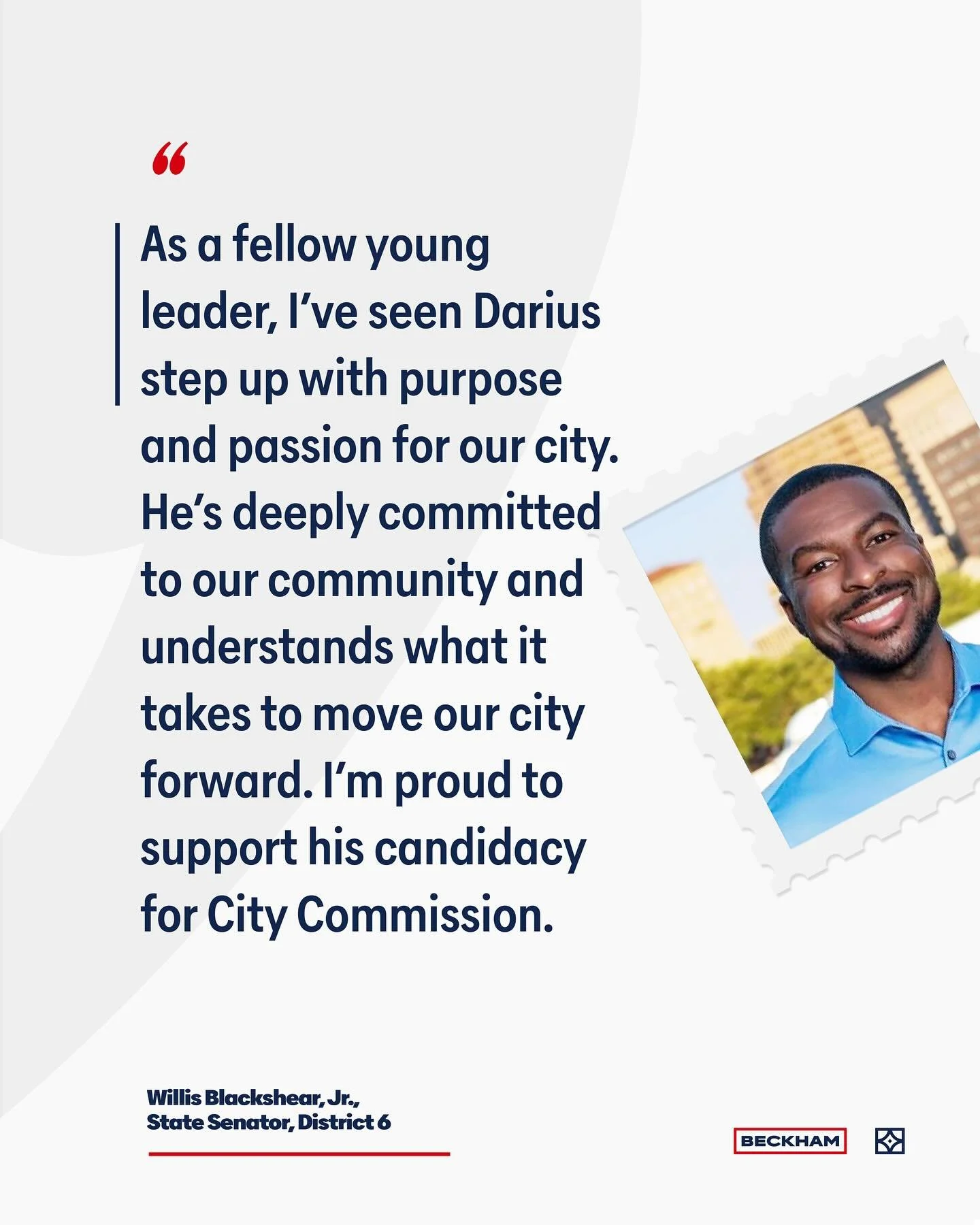 Appreciate my brother, Senator Willis Blackshear, Jr., for standing with me. Proud to serve the city we both love.