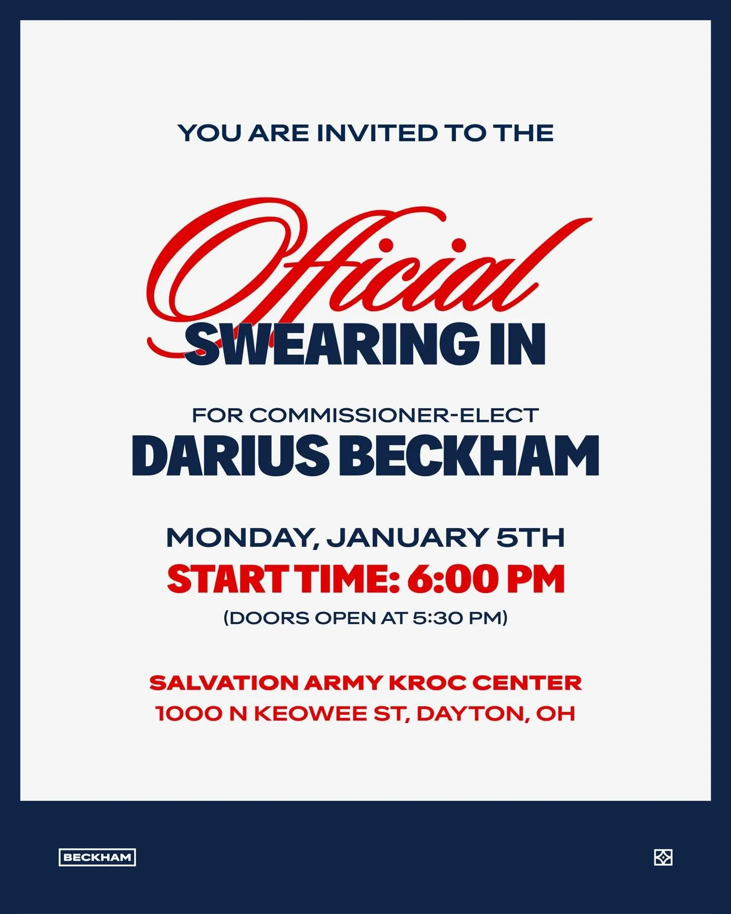 This journey has always been about Dayton, the people, the places, and the possibilities we fight for every day.

Join me on January 5th as I&rsquo;m officially sworn in as City Commissioner. 

Let&rsquo;s step into this next chapter together.