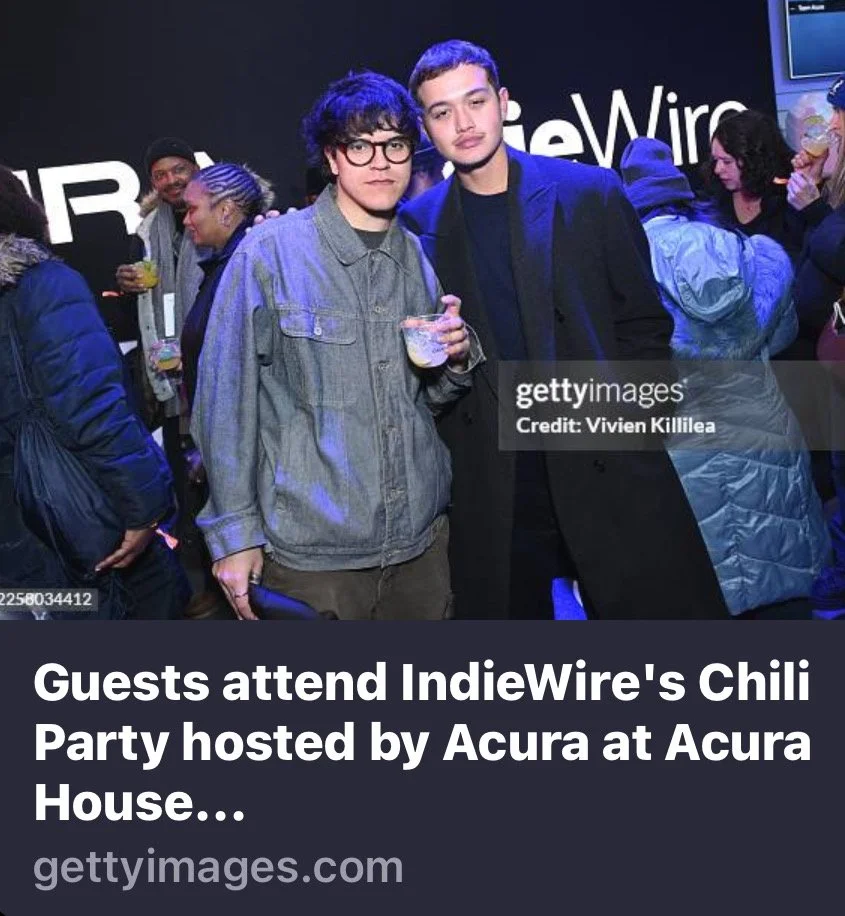 Lowell Bagley and Diego Leon attending IndieWire's Sundance Chili Party hosted by Acura.