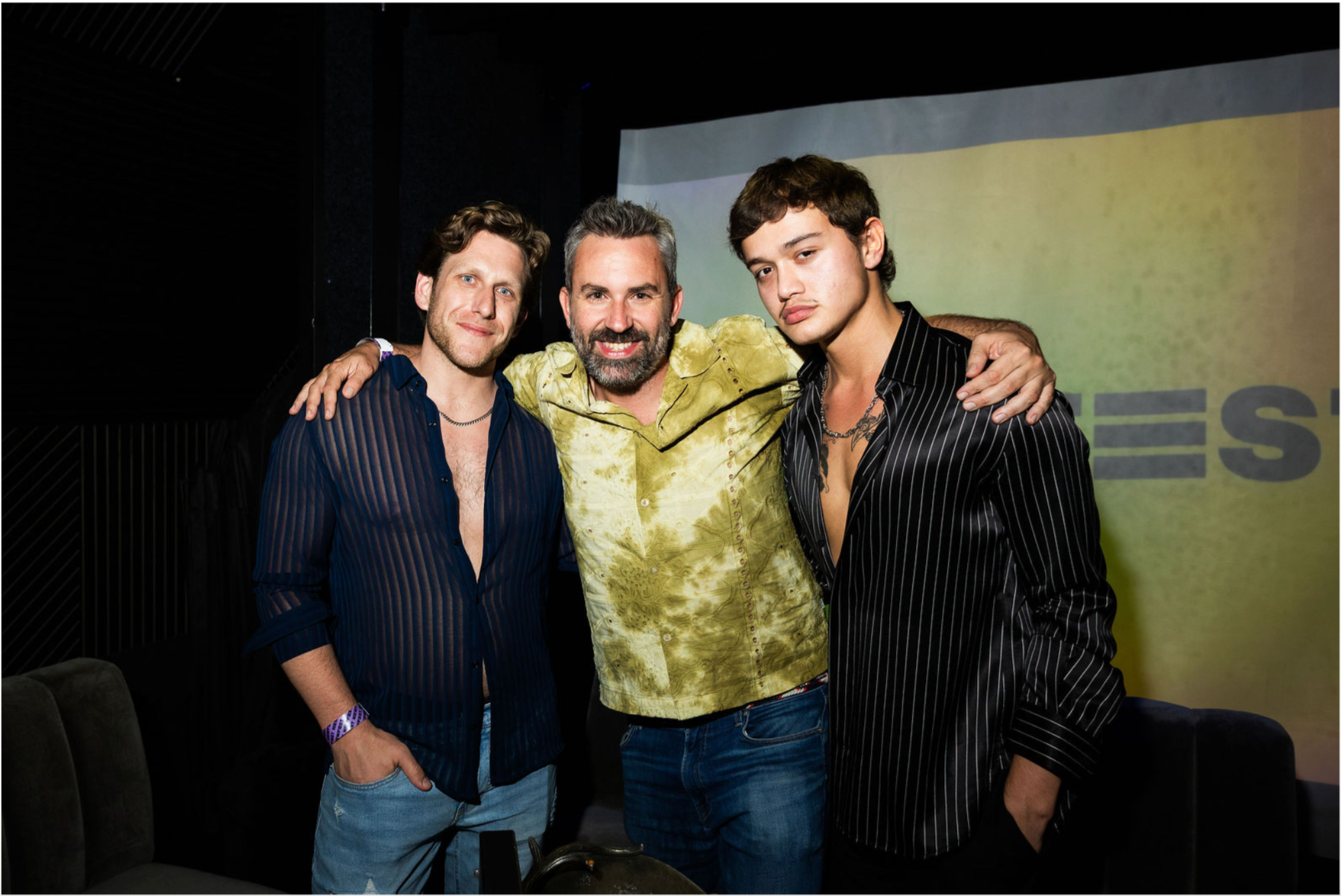 LtR: Ethan Weidman (Head of Creative Development at LHB Productions), Alex Mitow, and Lowell Bagley (LHB Productions CEO and Founder) at NewFest Pride 2026.