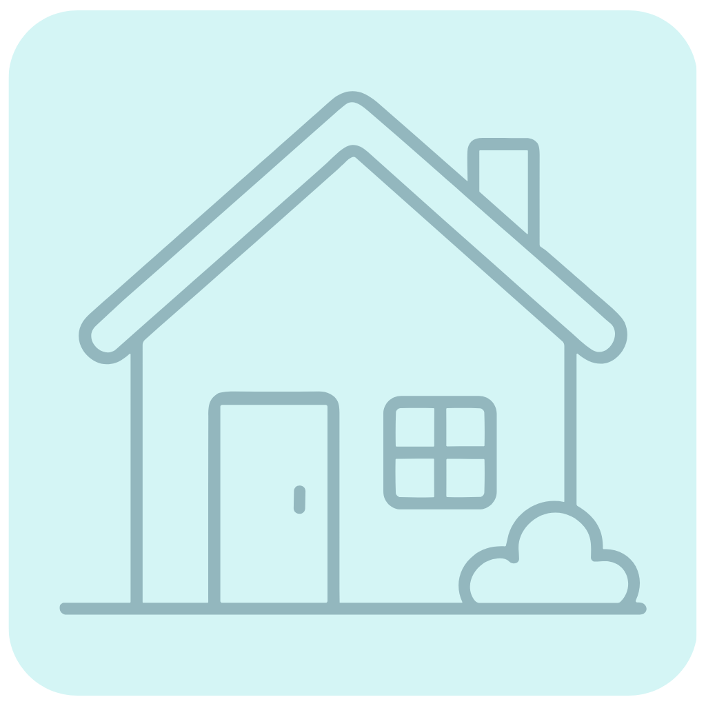 A light blue square icon with rounded edges and a centered darker blue heart symbol.