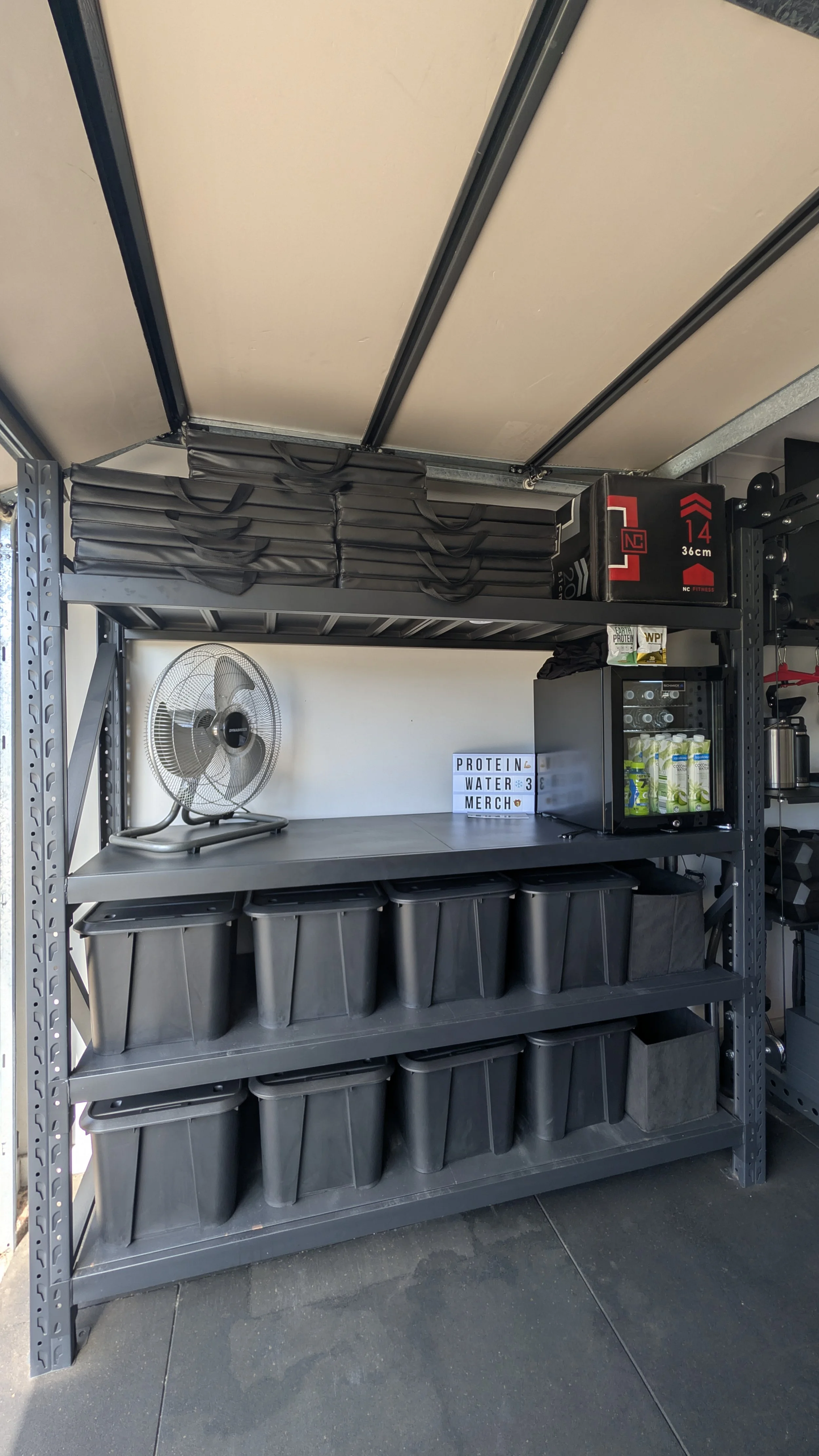 Space to put your Belongings and spread out. We want our Clients to feel comfortable and while we have cold drinks, a big ass fan. We also have a phone charger because it's the little details we like to think of to help.