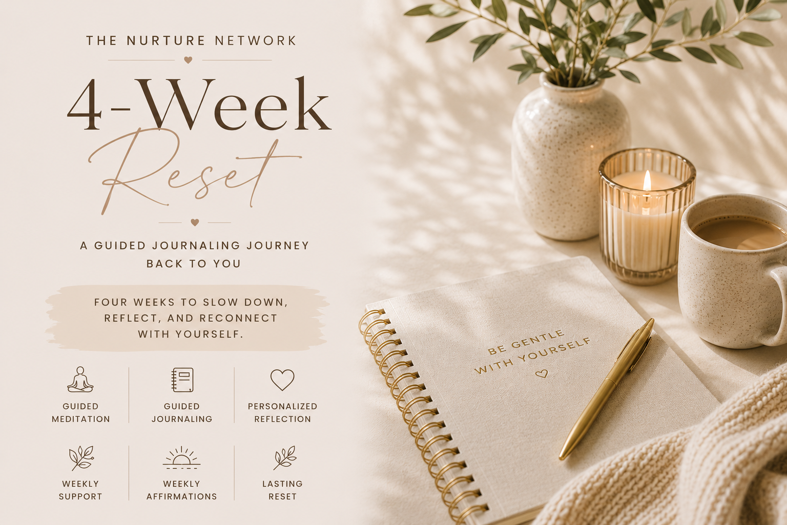 The 4-Week Reset | Guided 1:1 Journaling