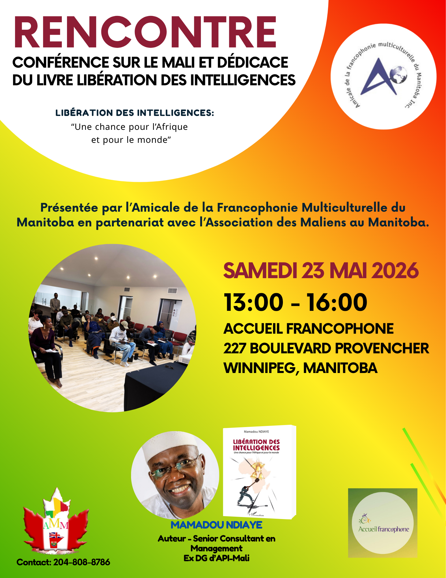 Rencontre-conférence sur le Mali et dédicace du livre Libération des intelligences