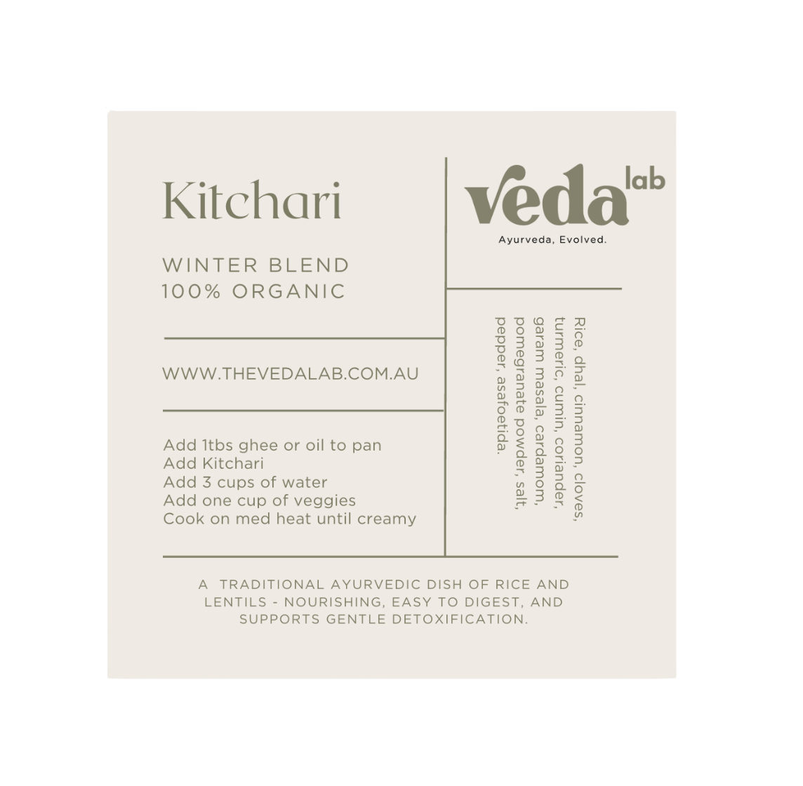 Kitchari - Warming Blend for Winter