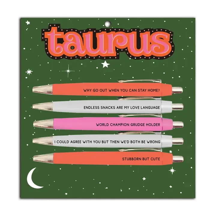 Taurus Pen Set – Funny Astrology Gift