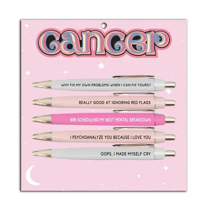 Cancer Pen Set – Funny Astrology Gift