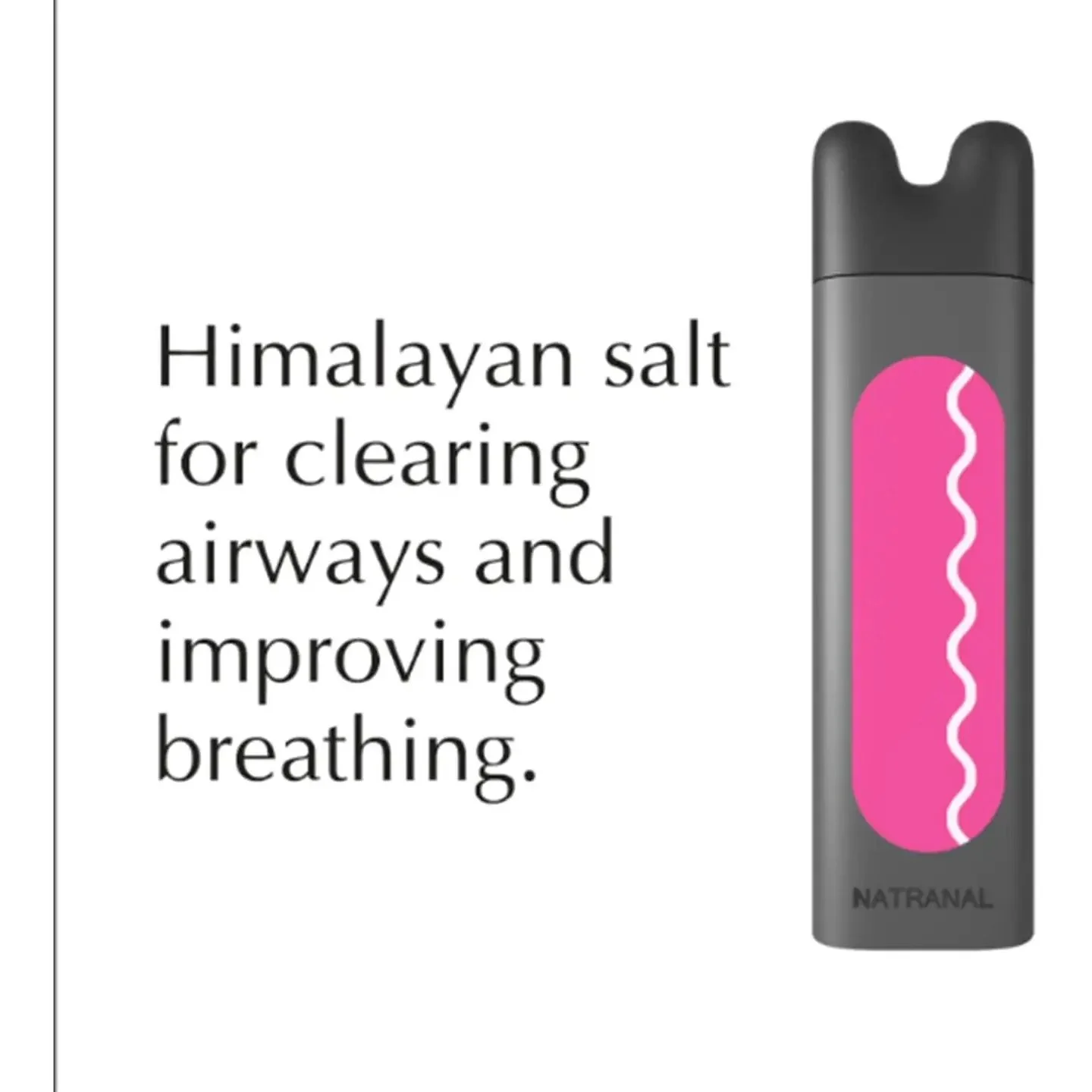 Natranal Himalayan Salt Inhaler promoting clearer airways and breathing support
