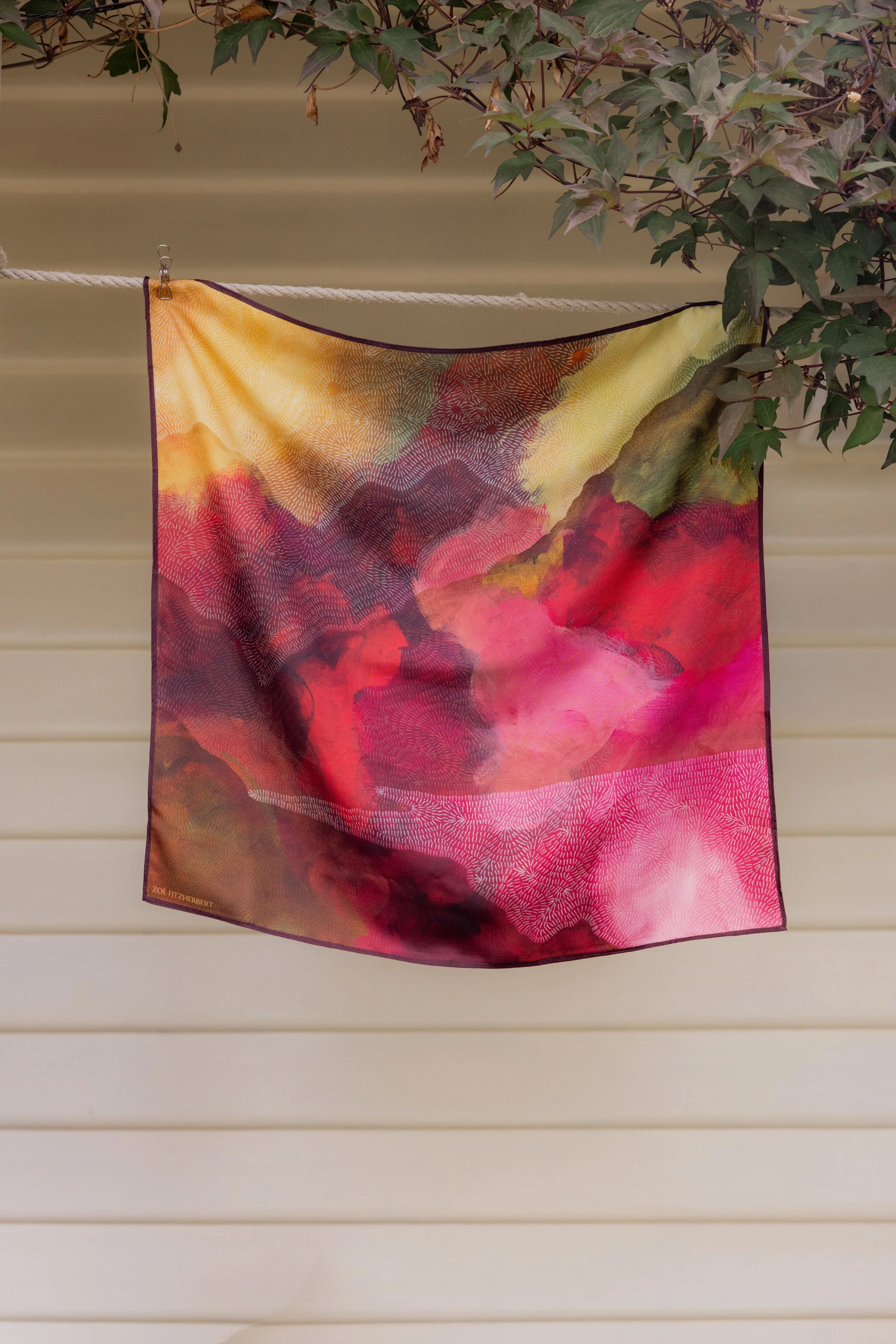 Pure Silk Scarf (Warm Tones)