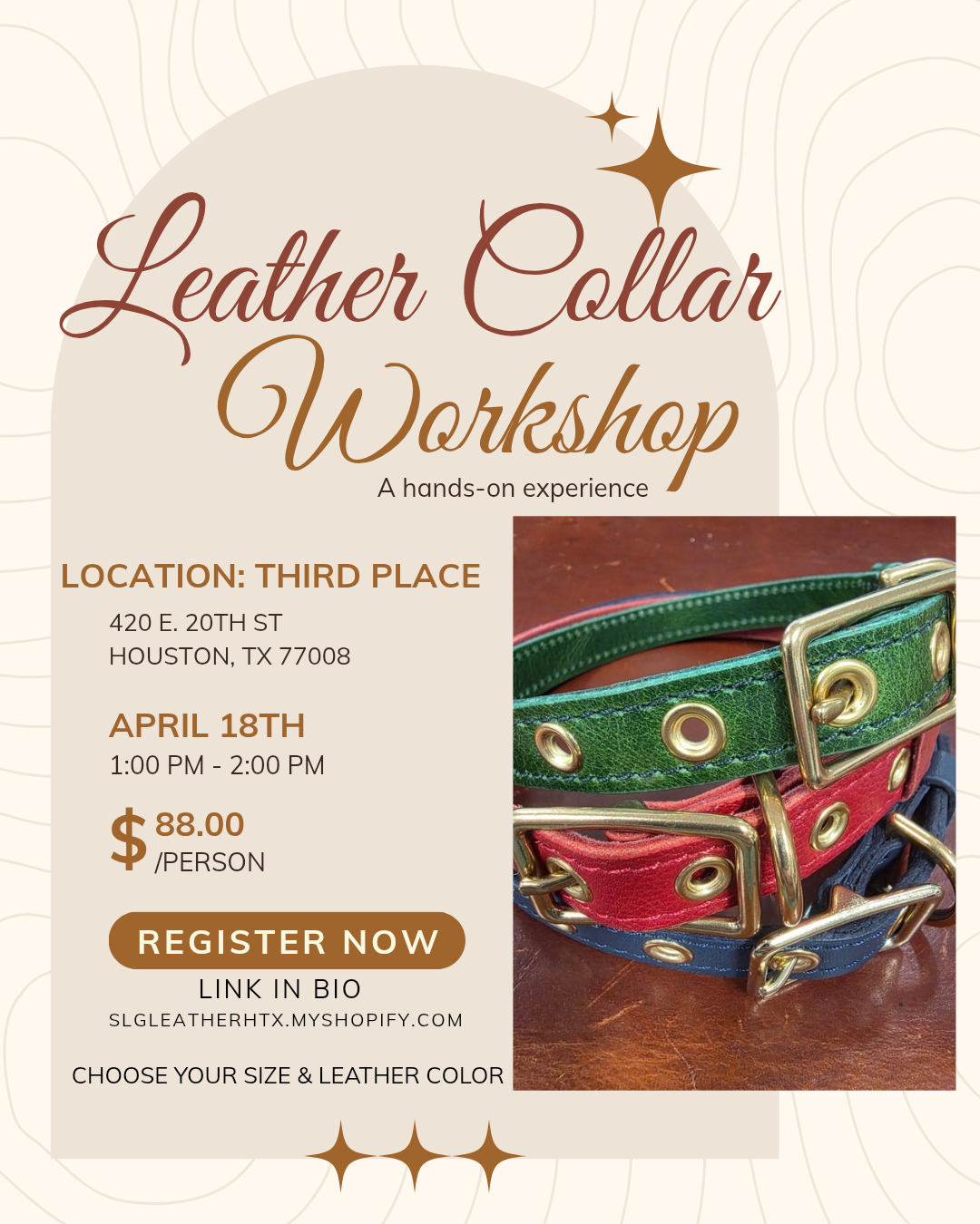 SLG LEATHER DOG COLLARD WORKSHOP