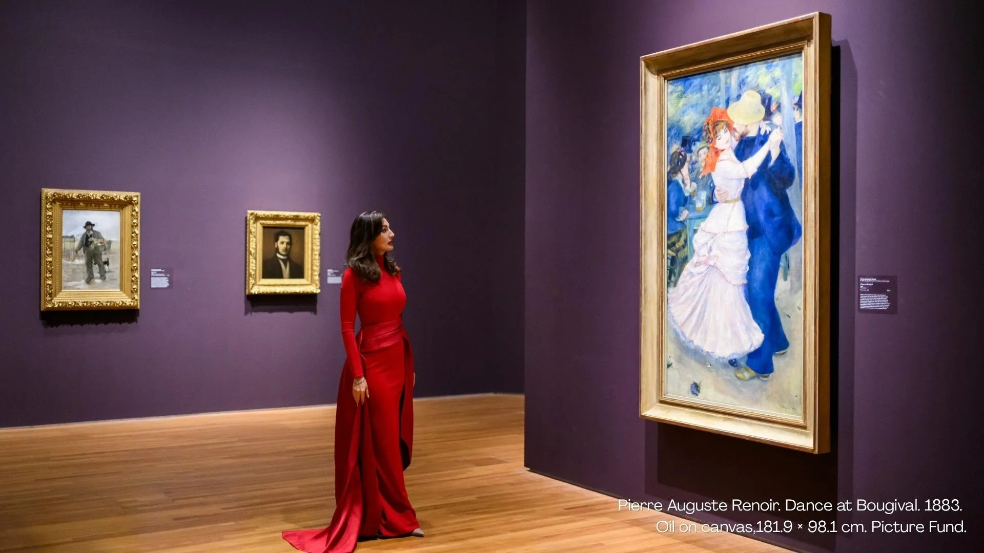 With Impressionist Artwork, Dance at Bougival by Pierre-Auguste Renoir