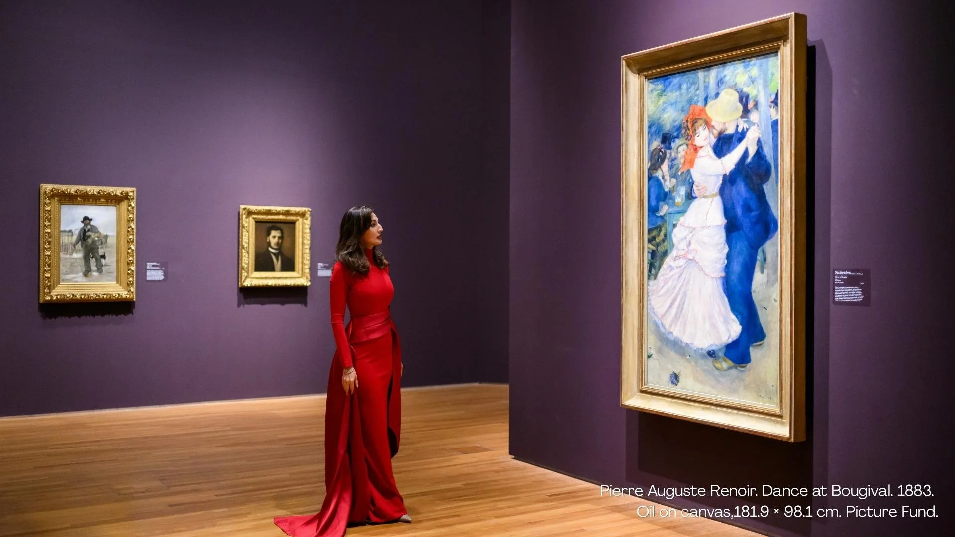 With Impressionist Artwork, Dance at Bougival by Pierre-Auguste Renoir